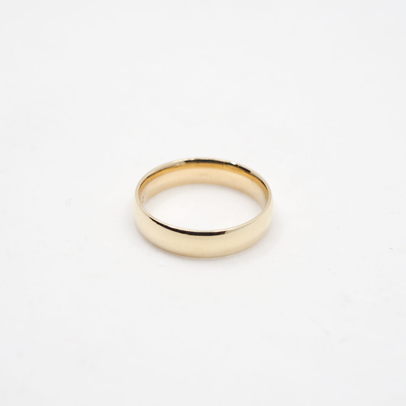 10k Gold Half Round Band Comfort Fit
