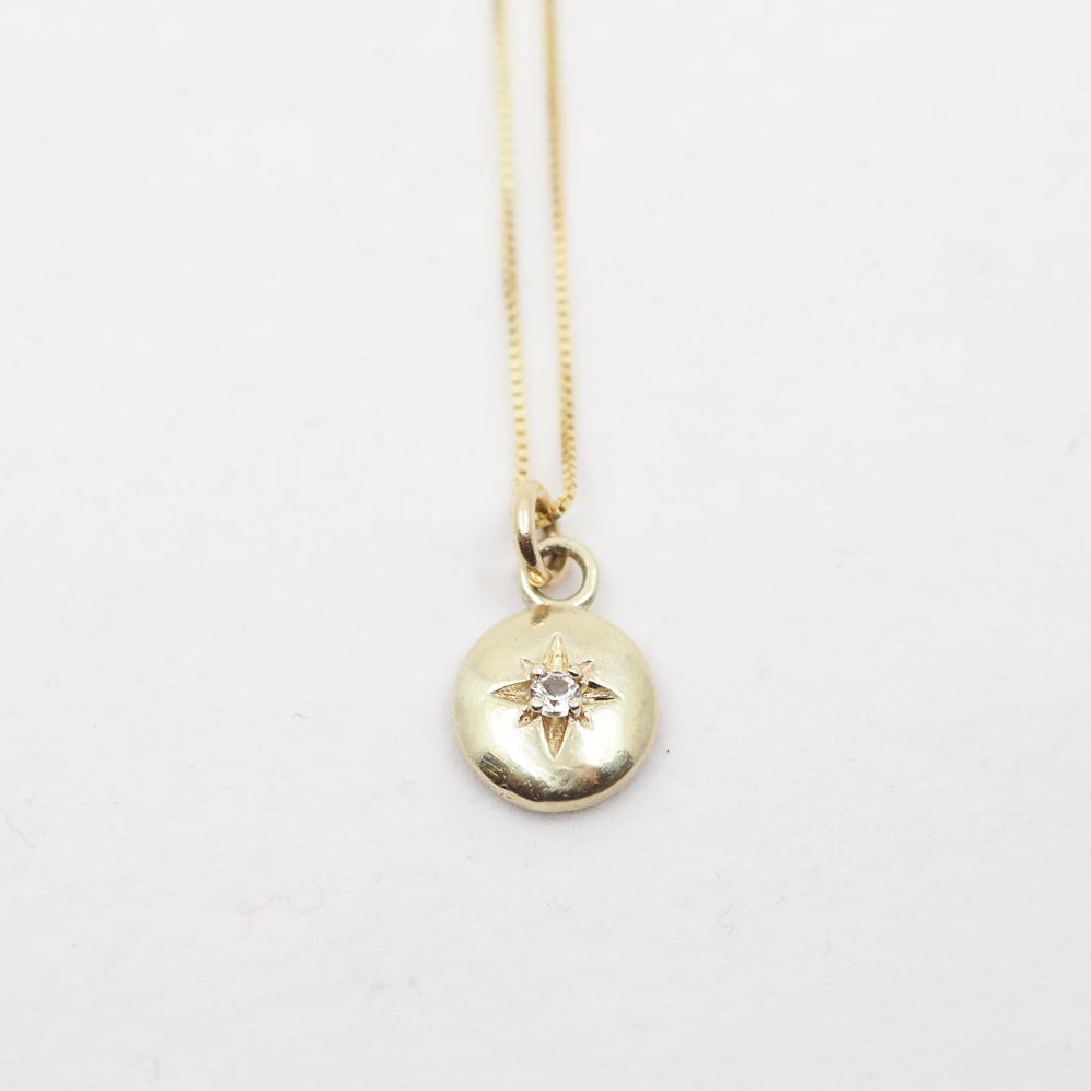 Solstice Necklace - White Topaz - 10k Gold