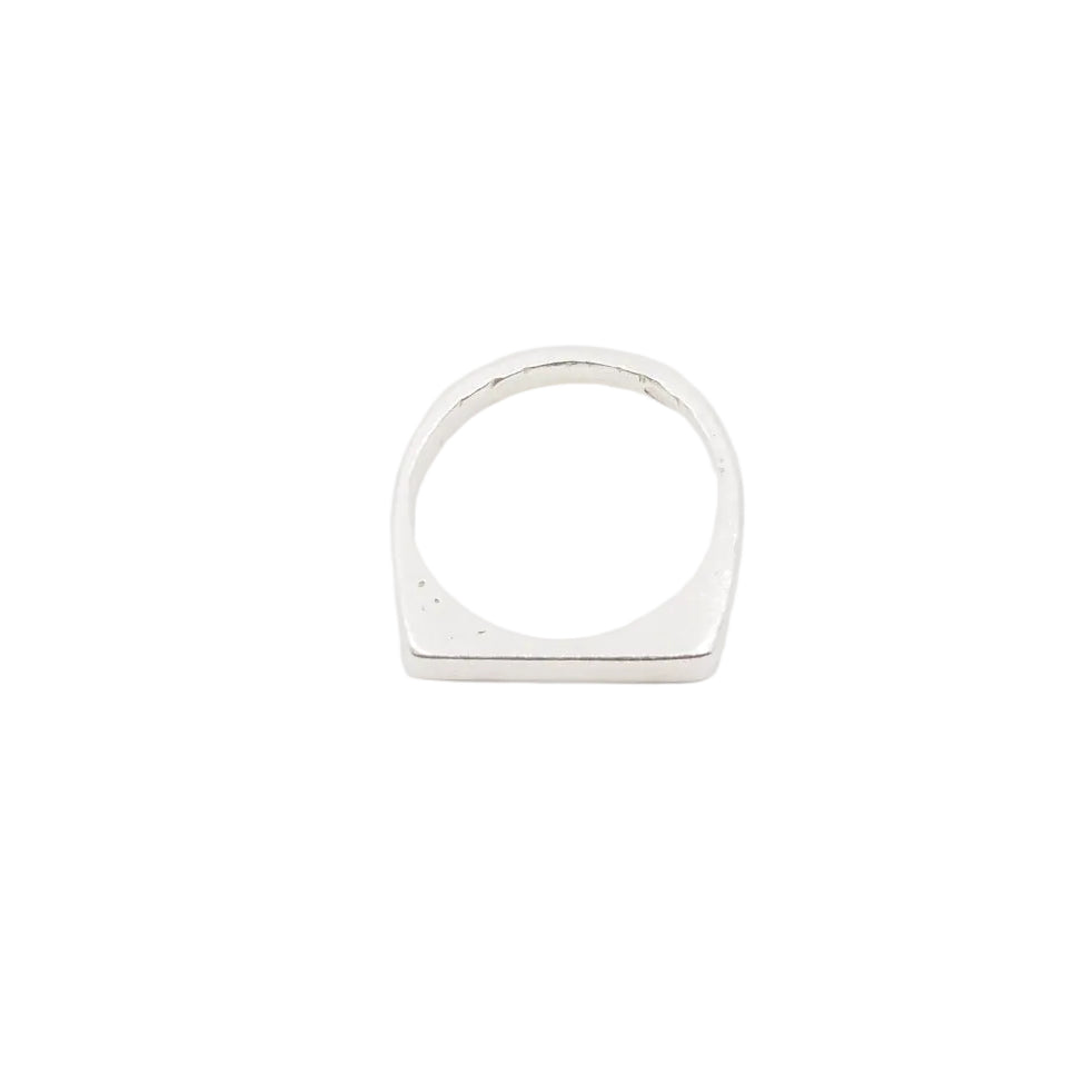 Sterling Silver Square Light Rain Ring