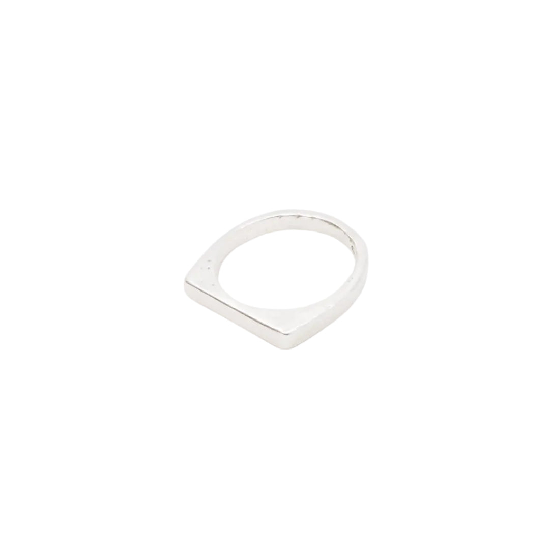 Sterling Silver Square Light Rain Ring