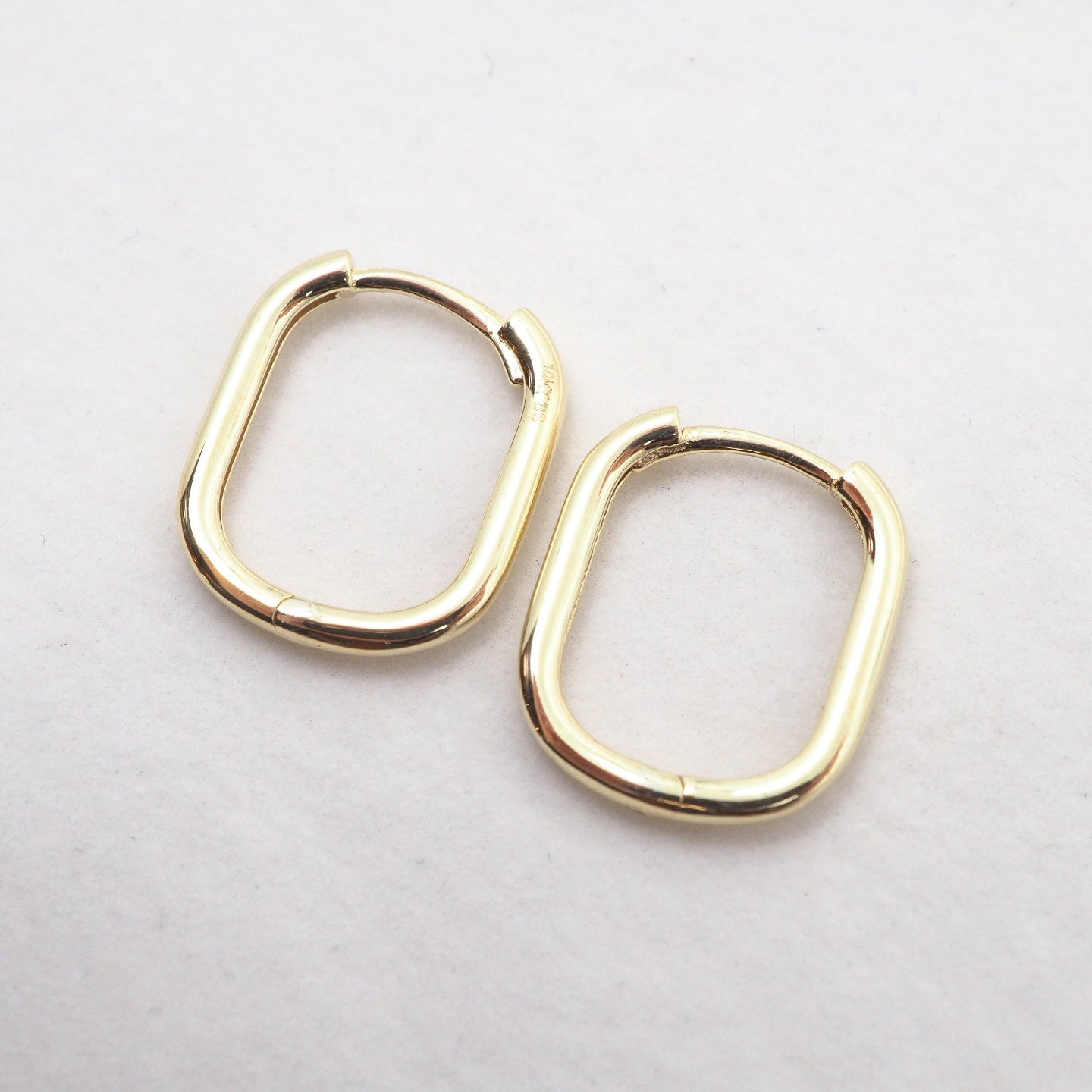 10k Gold Square Huggie Hoops