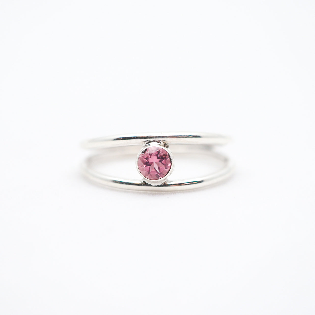 Iris Ring - Sterling Silver & Pink Tourmaline