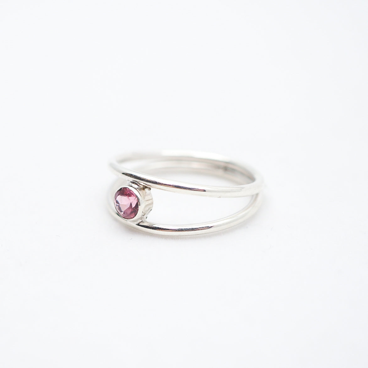 Iris Ring - Sterling Silver & Pink Tourmaline