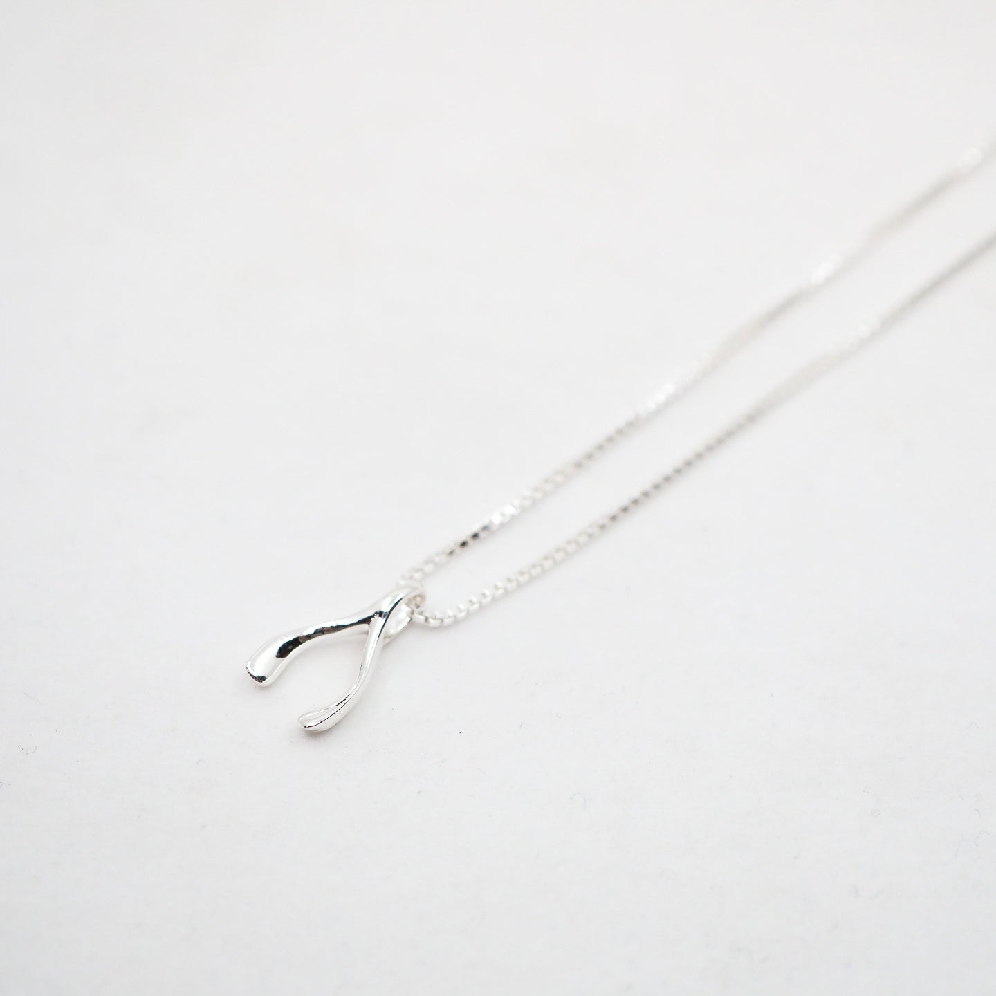 Wishbone Necklace - Sterling Silver