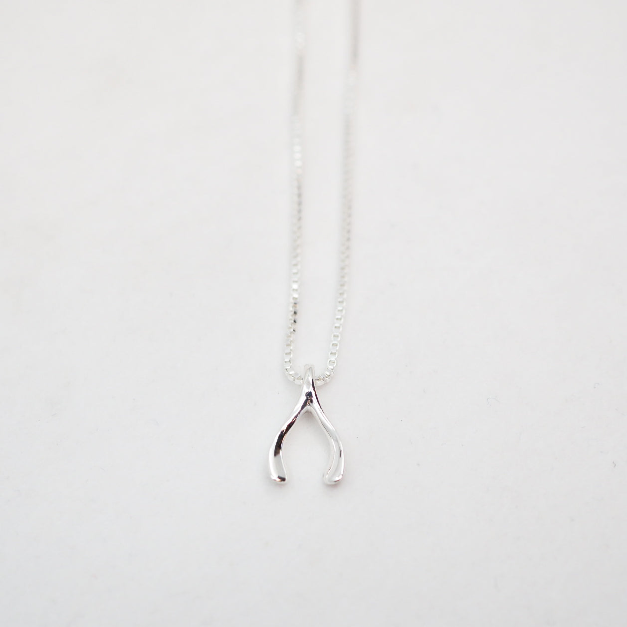 Wishbone Necklace - Sterling Silver