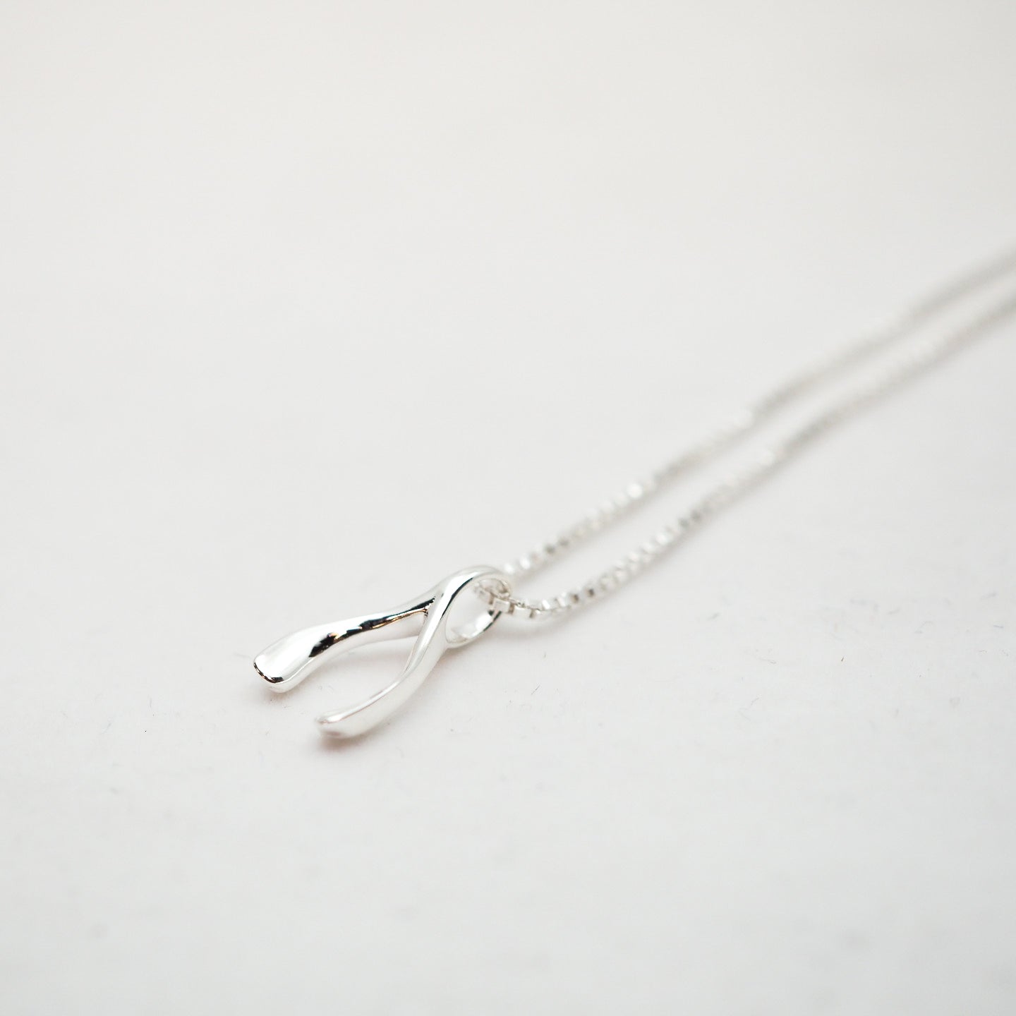 Wishbone Necklace - Sterling Silver