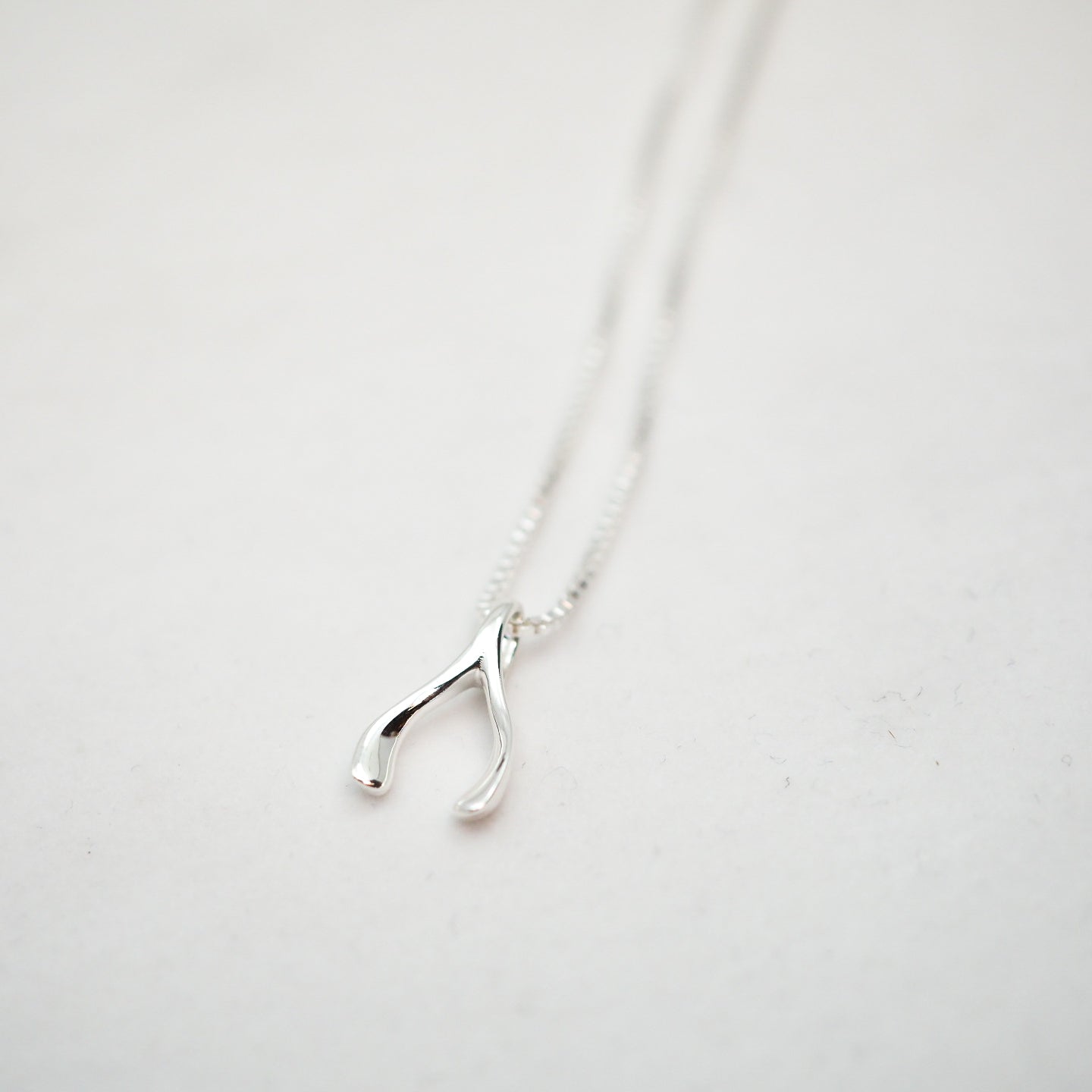 Wishbone Necklace - Sterling Silver