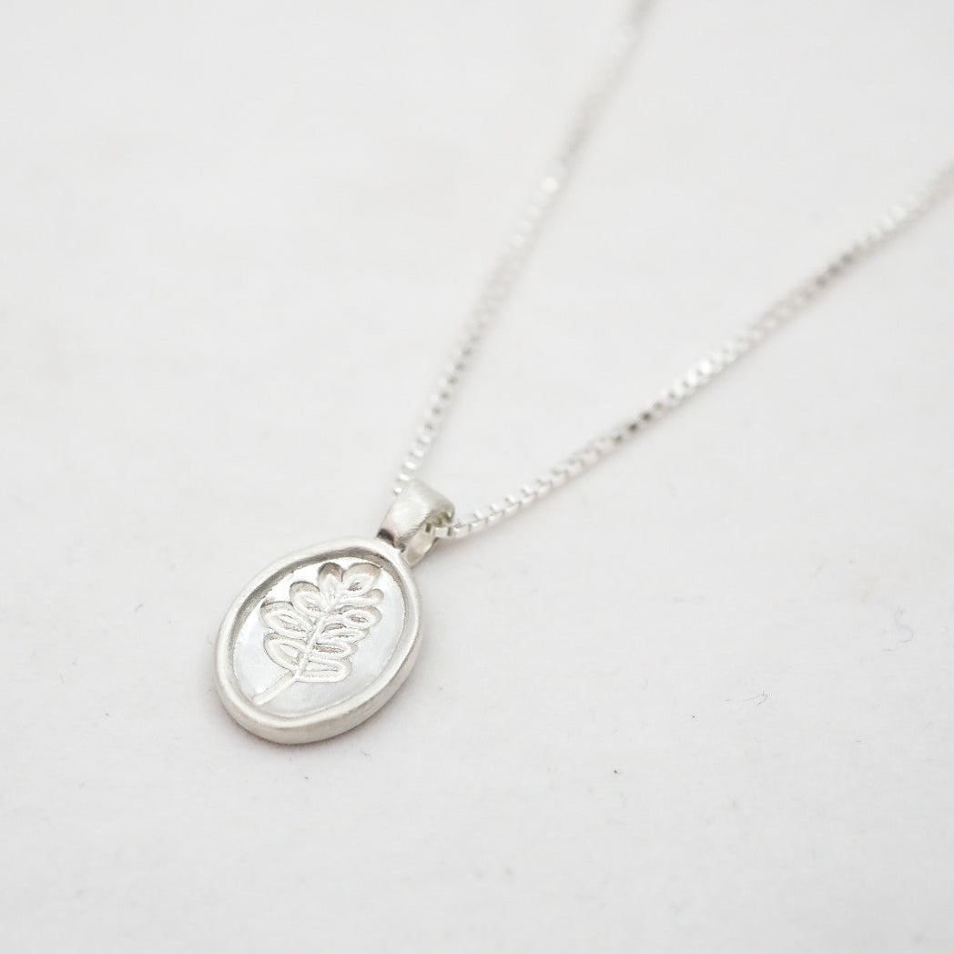 Lupine Charm Necklace - Sterling Silver