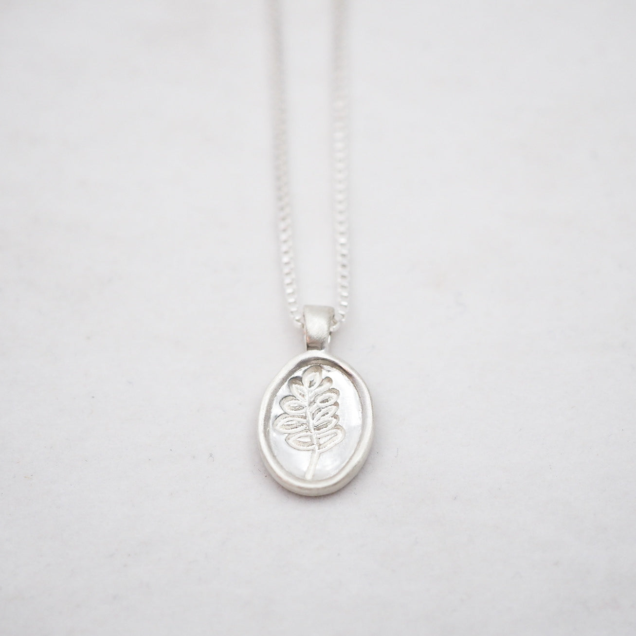 Lupine Charm Necklace - Sterling Silver