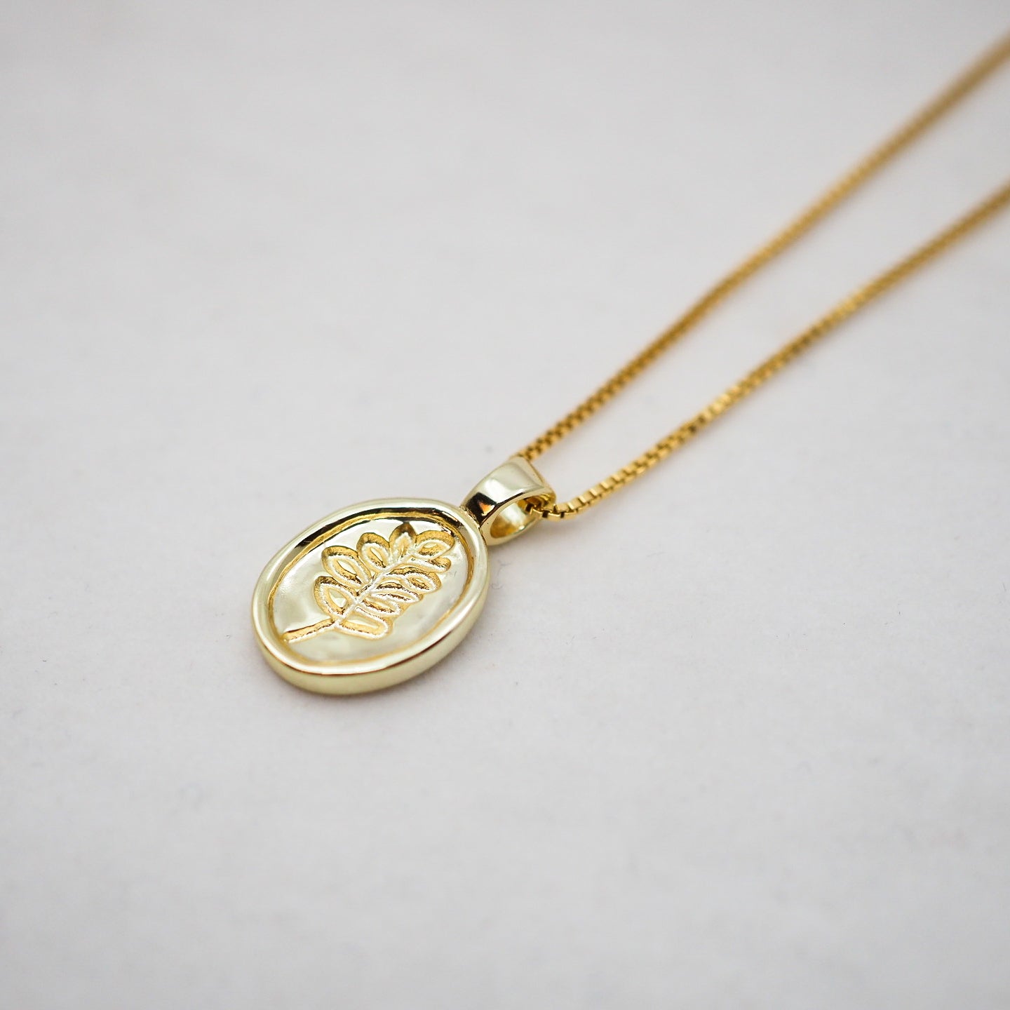 Lupine Charm Necklace - Gold Plated