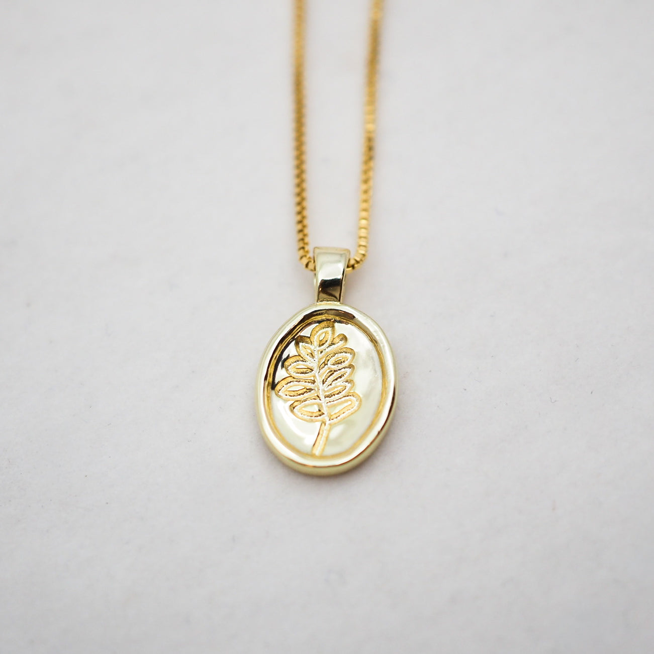 Lupine Charm Necklace - Gold Plated