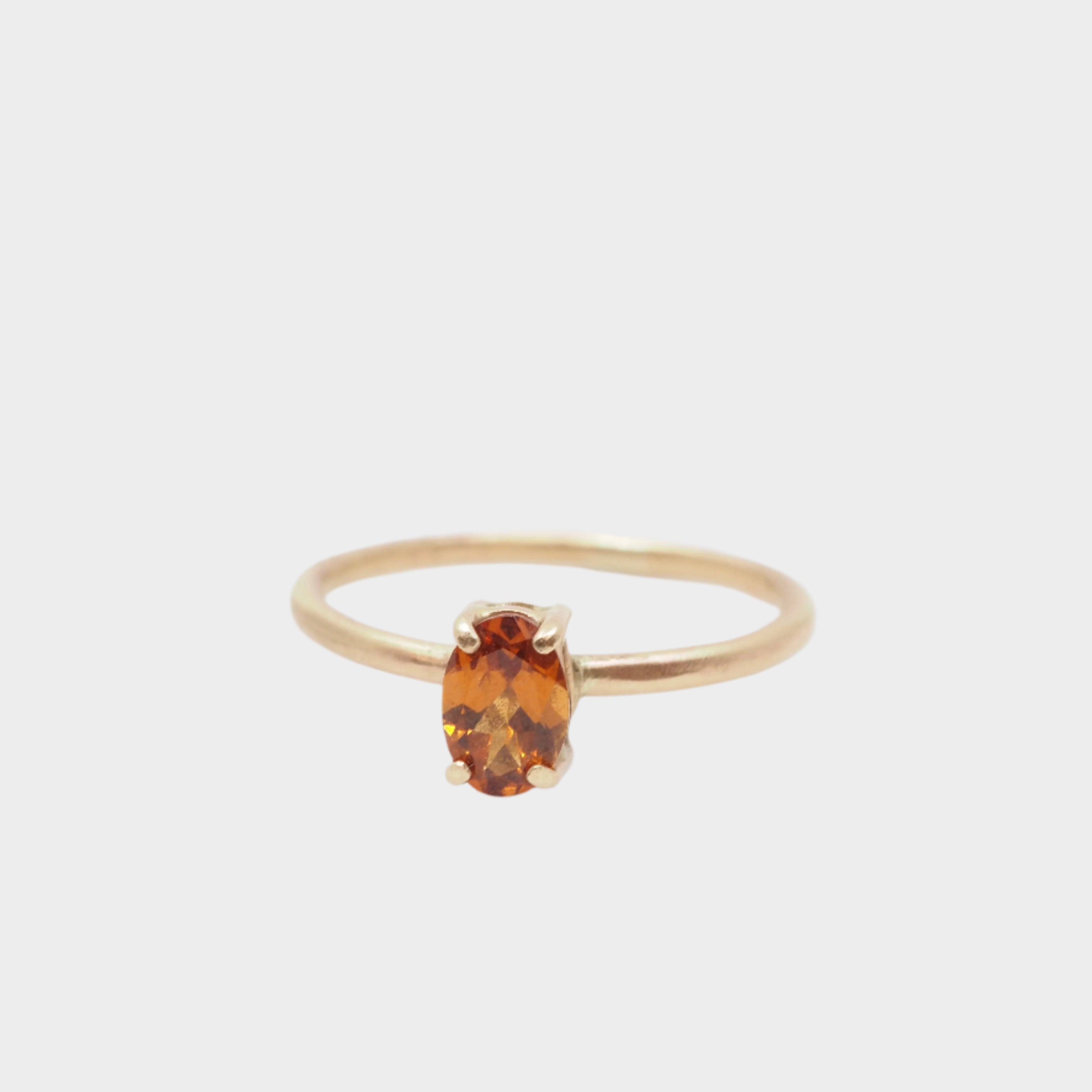10k Gold Oval Sunlight Ring - North/South