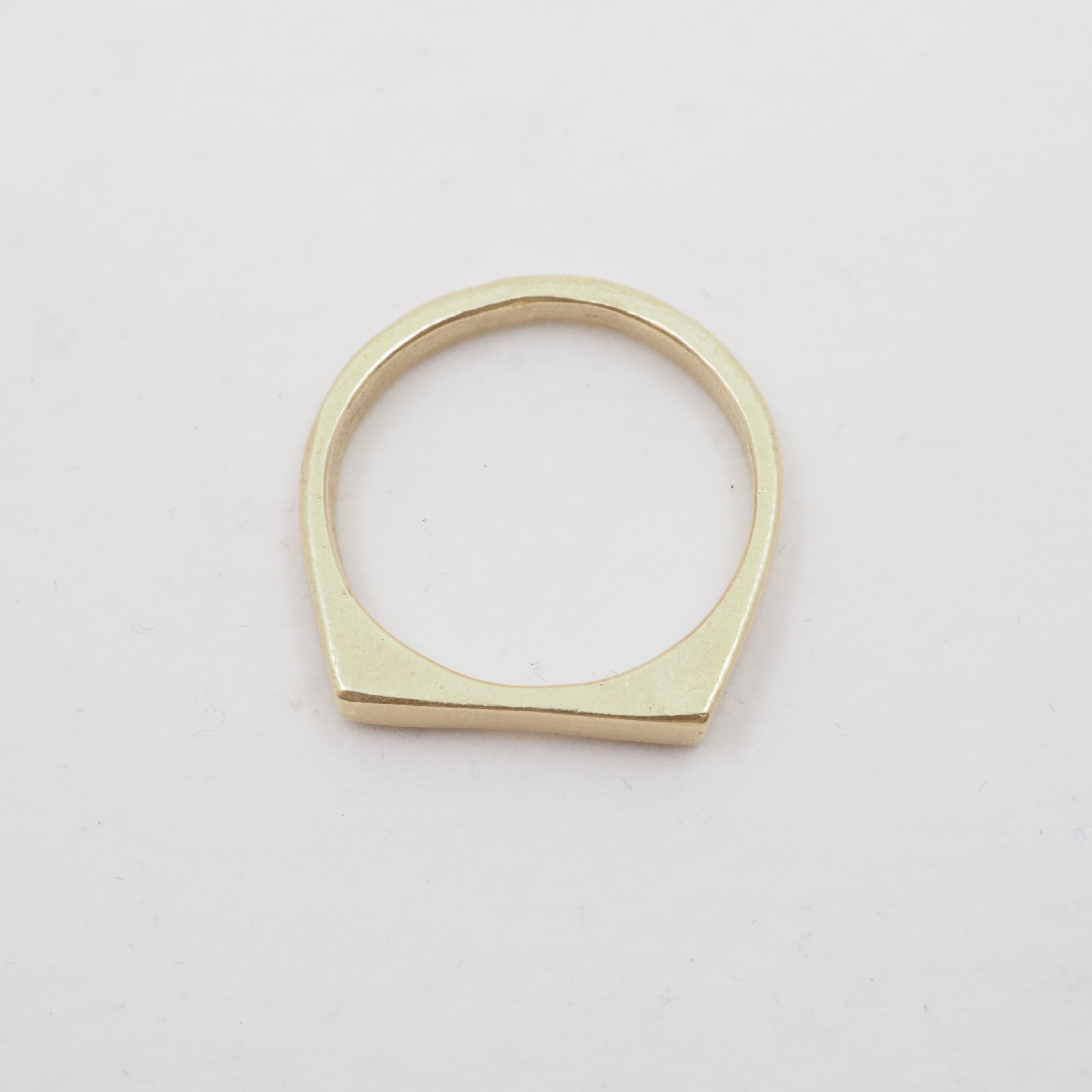 10k Gold Square Light Rain Ring
