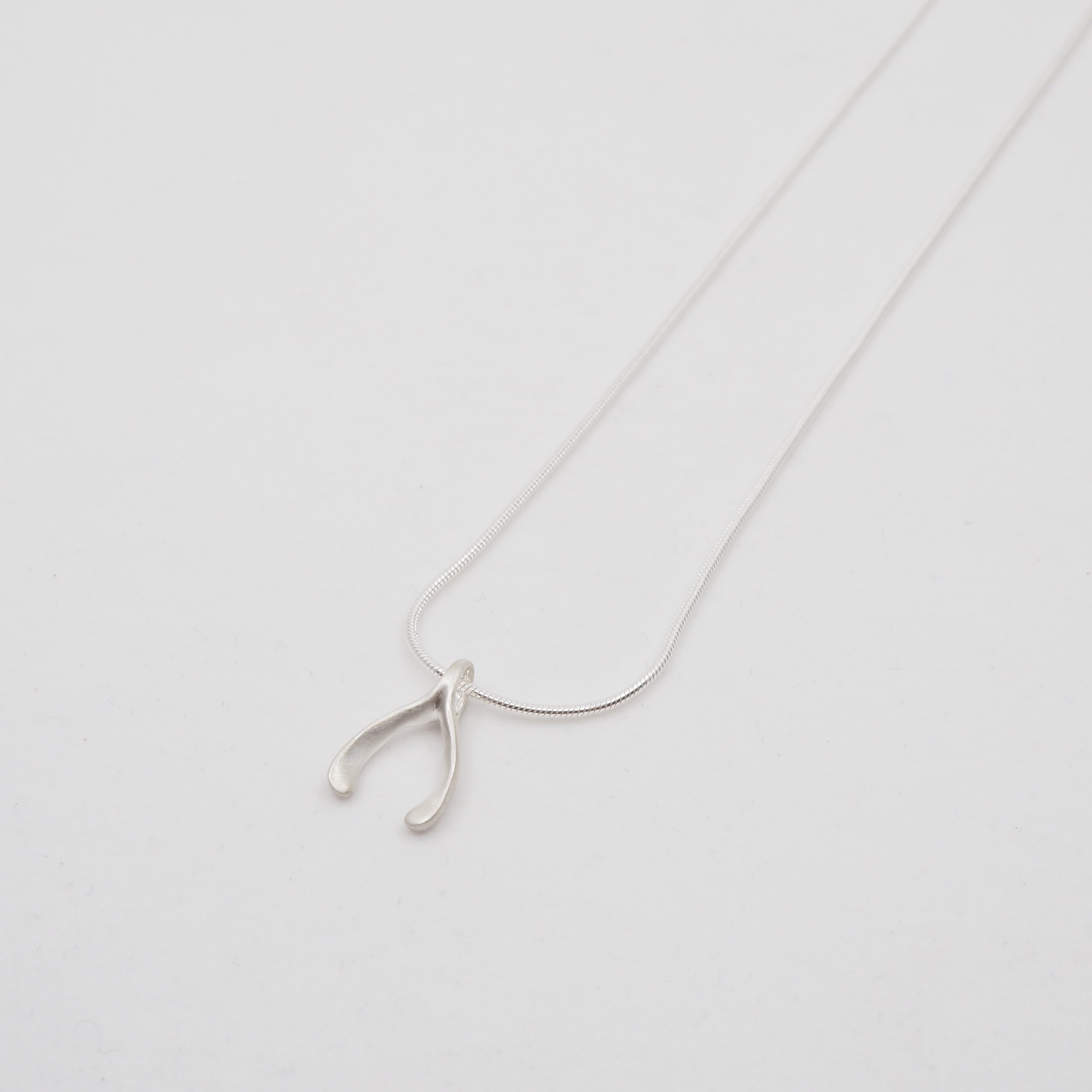 Wishbone Necklace - Sterling Silver
