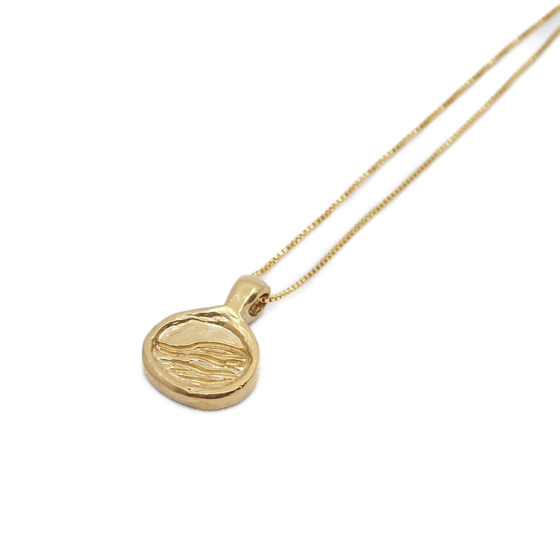 Gold Plated Wave Love Talisman Necklace