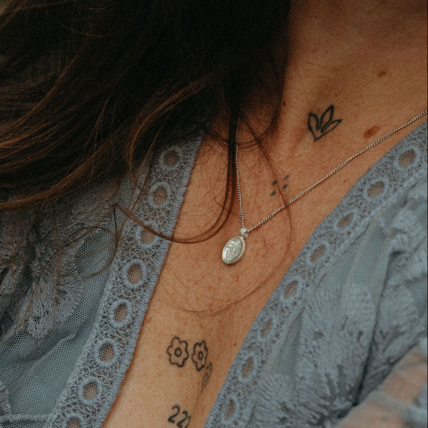 Lupine Charm Necklace - Sterling Silver