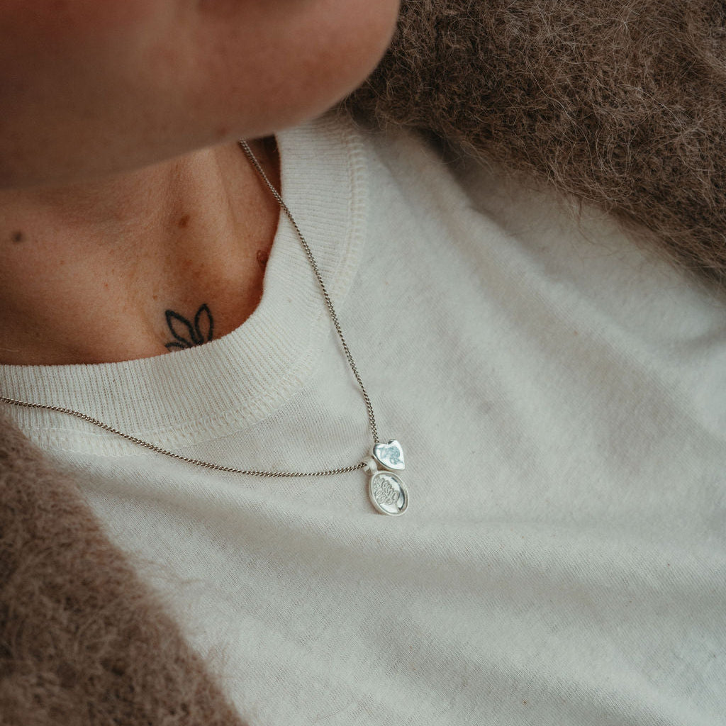 Lupine Charm Necklace - Sterling Silver