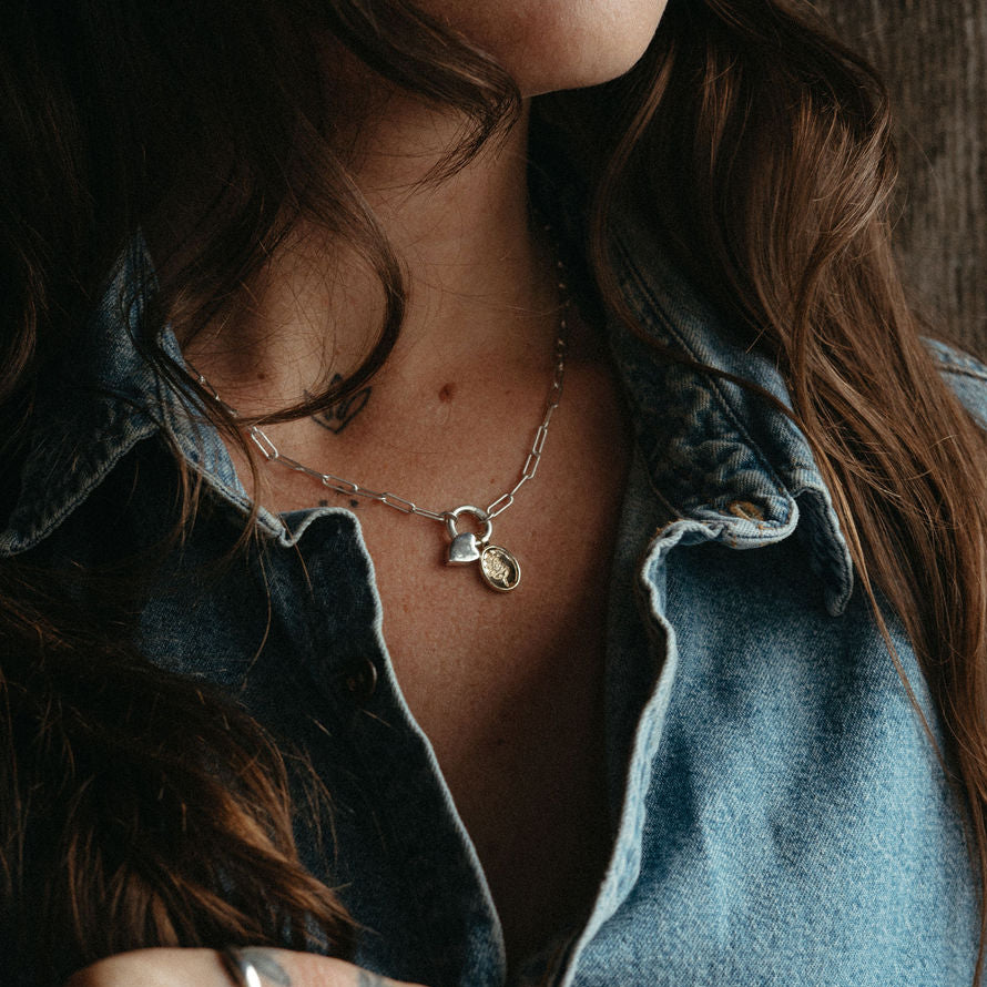 Lupine Charm Necklace - Gold Plated