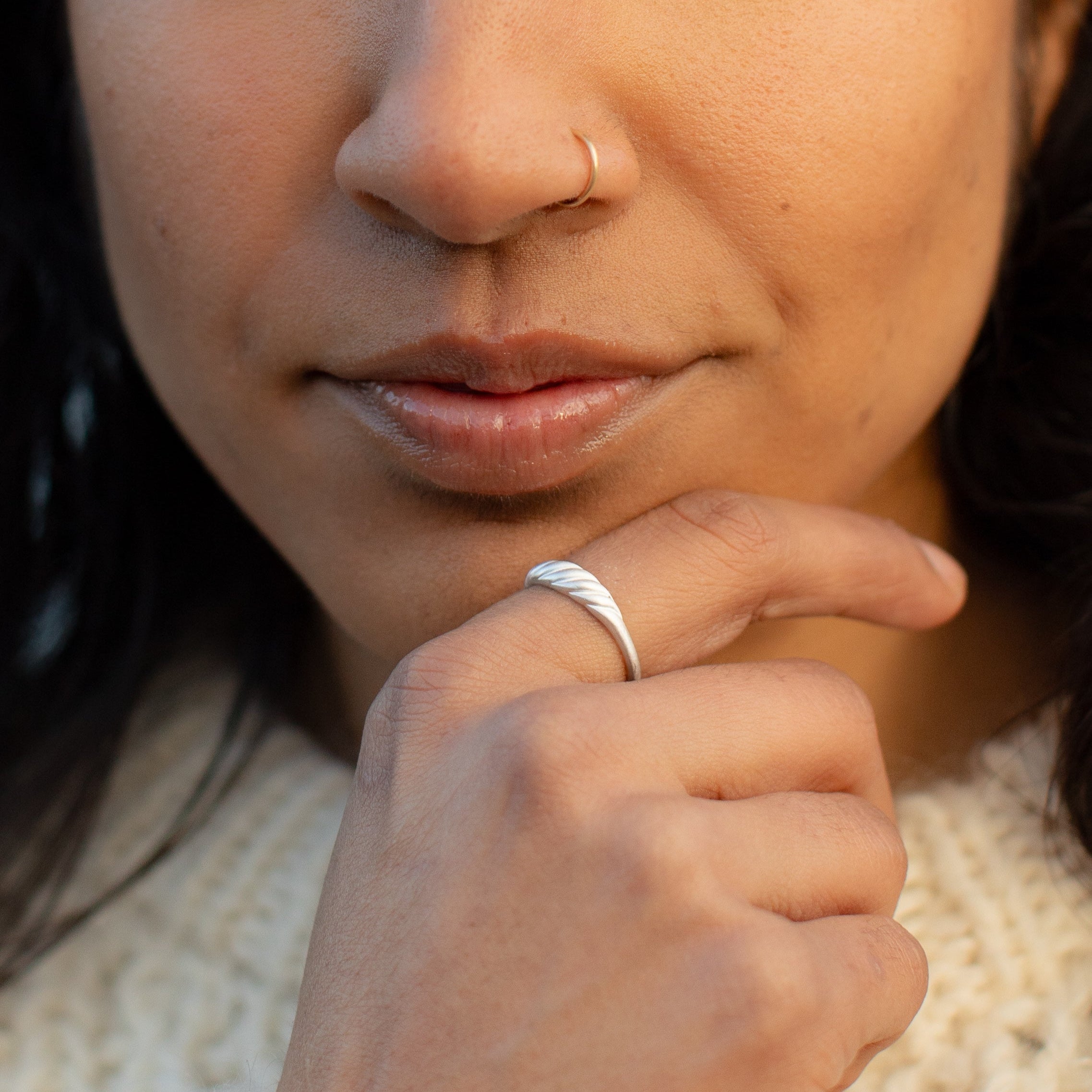 Meridian Signet Ring in Sterling Silver