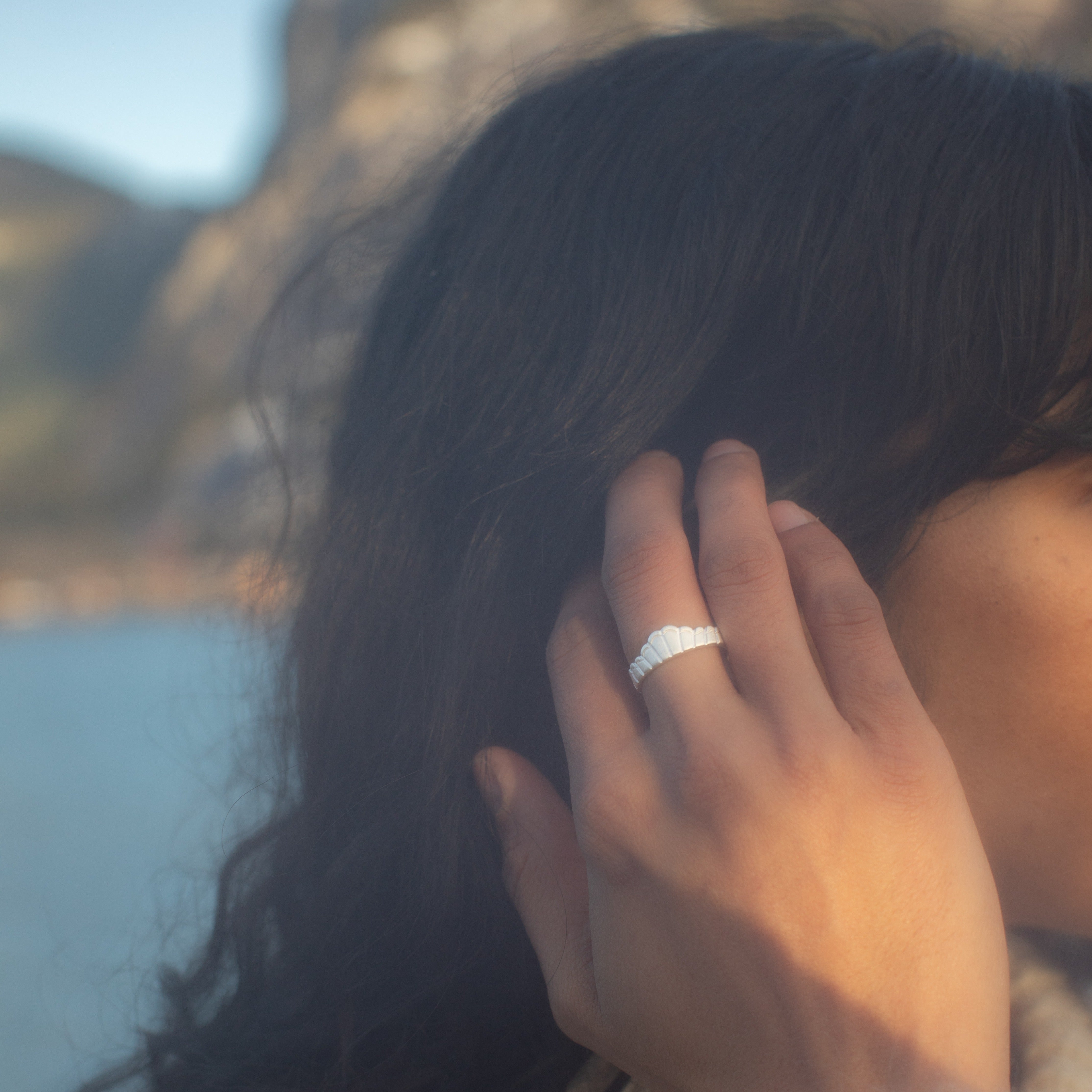 Sterling Silver Meridian Crown Ring