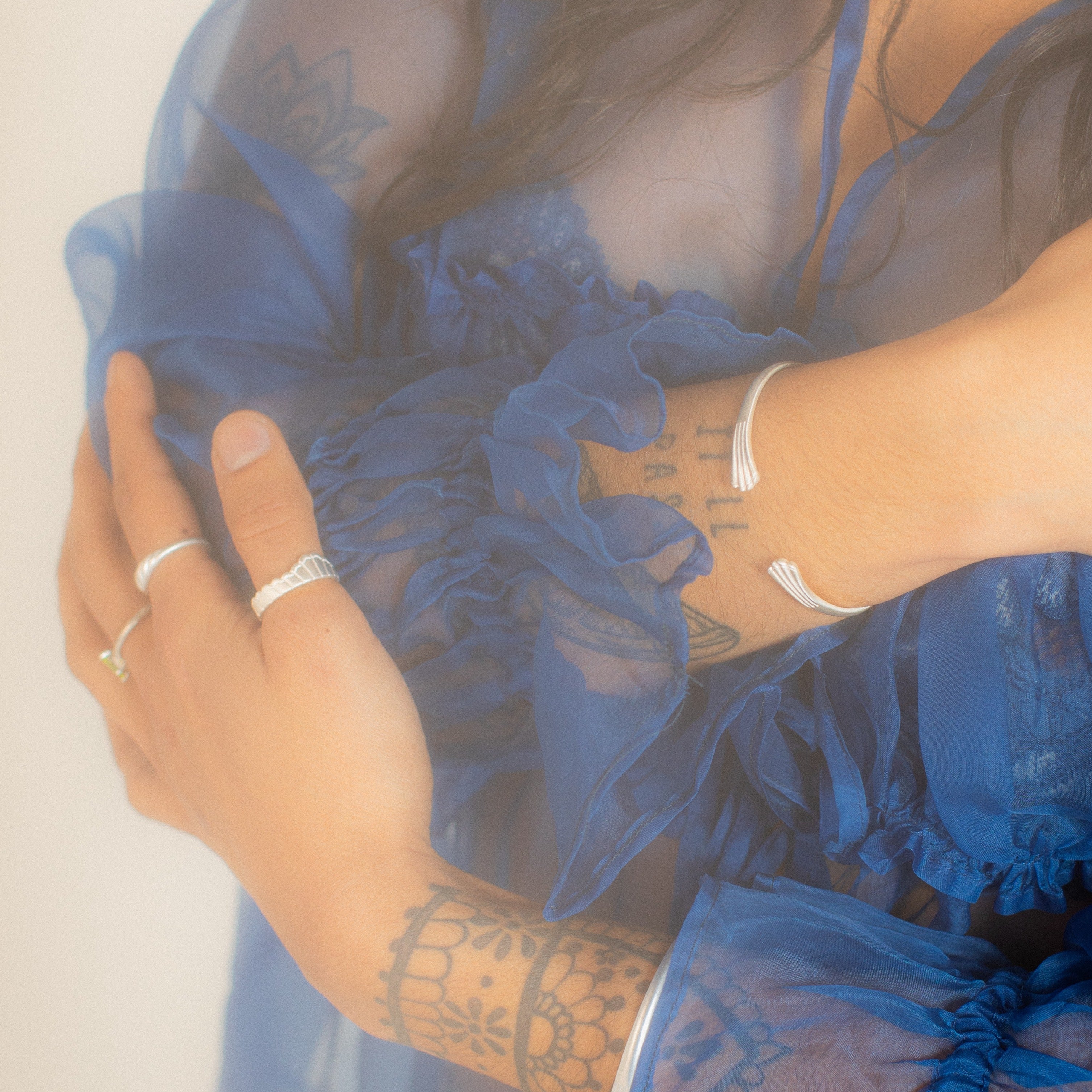 Sterling Silver Meridian Crown Ring