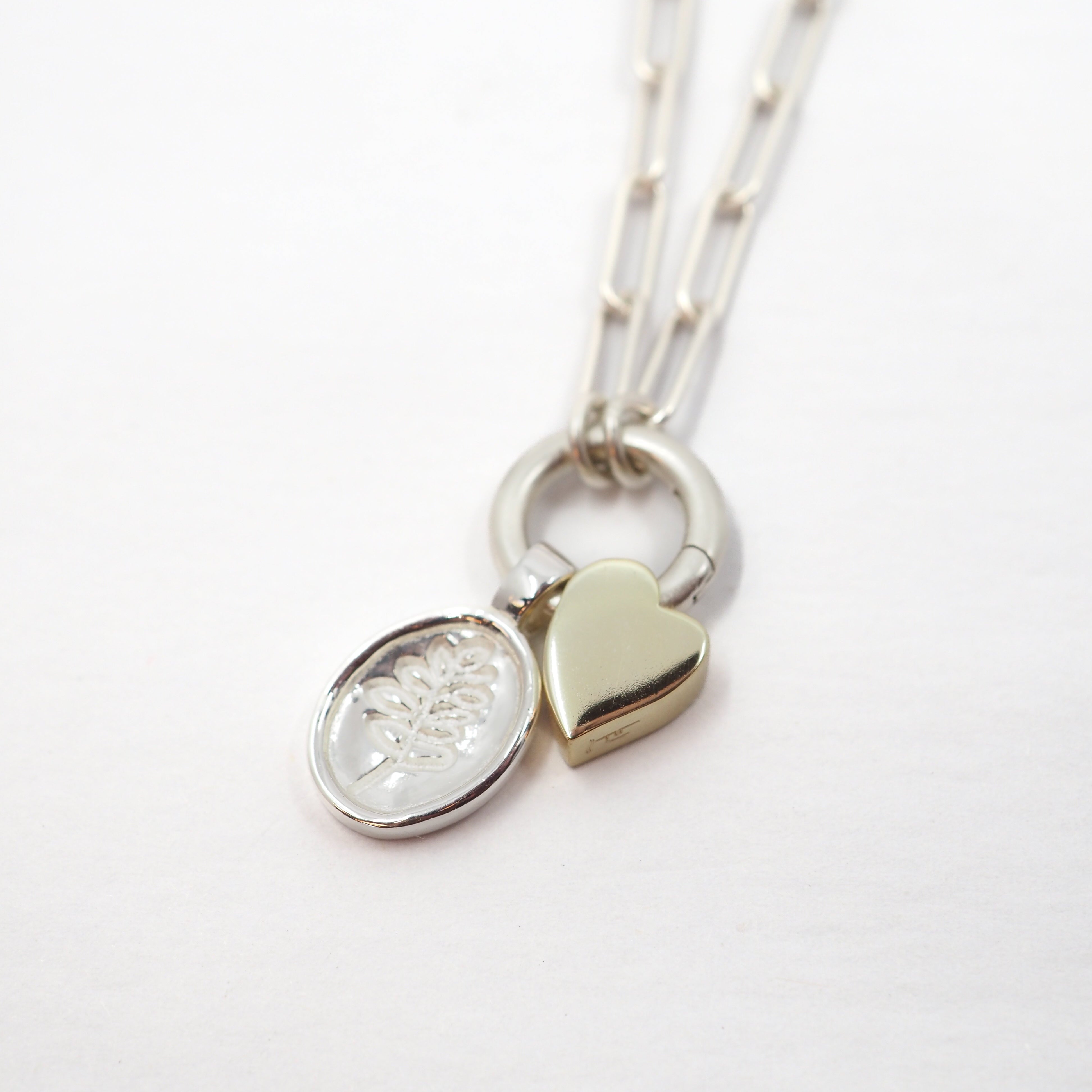 Heart Charm Pendant Necklace - Gold Plated
