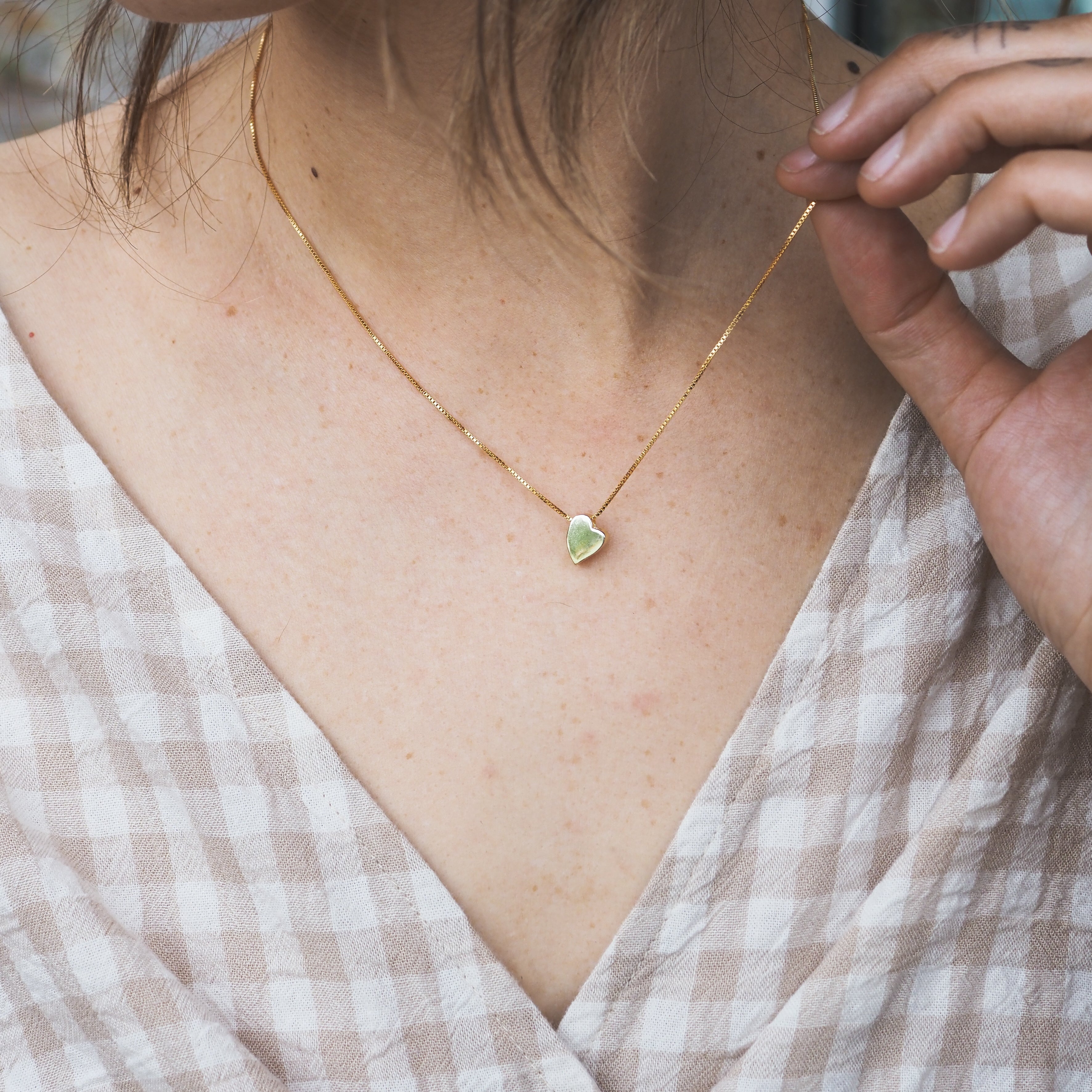 Heart Charm Necklace - Gold Plated