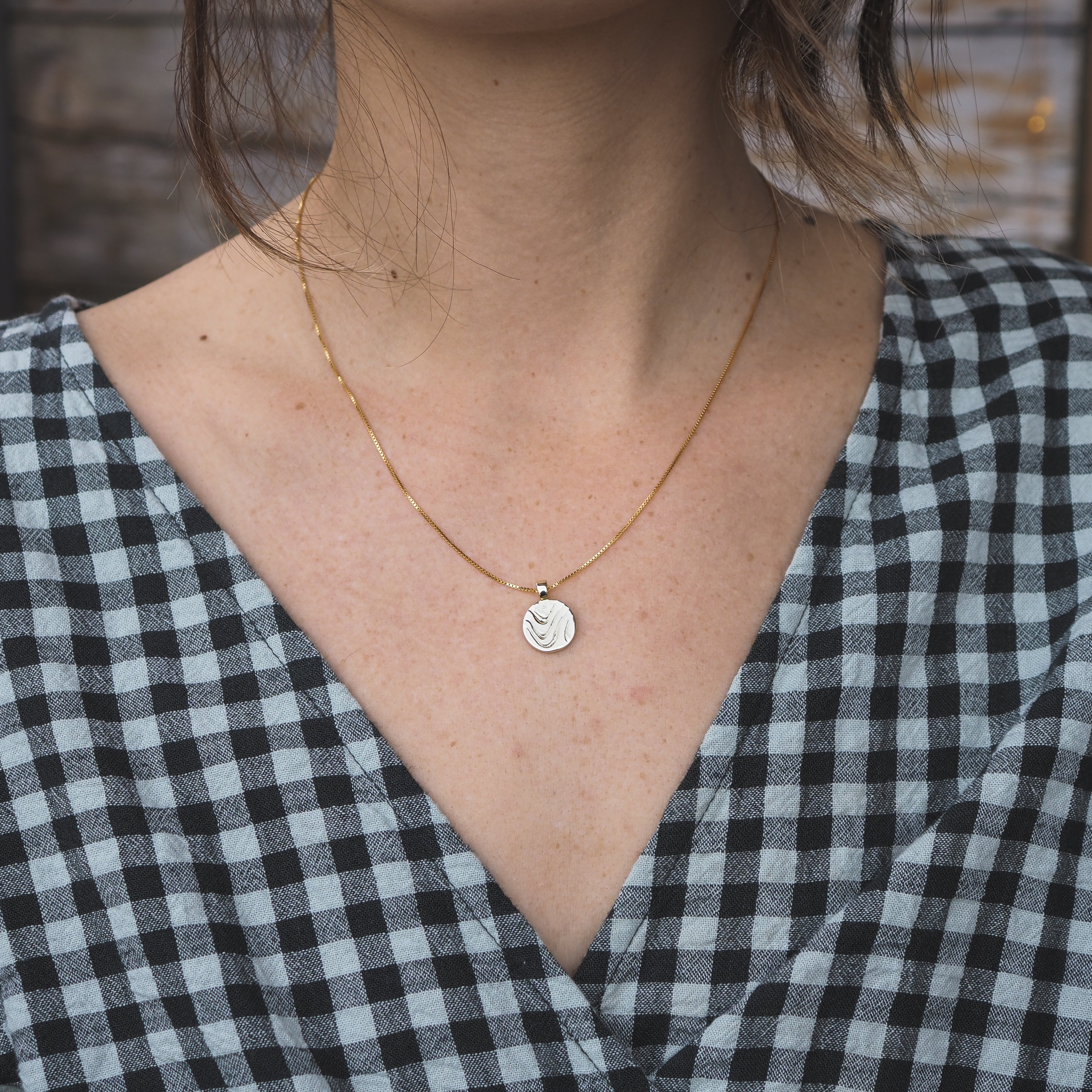 Moyeha Charm Pendant Necklace - Gold Plated