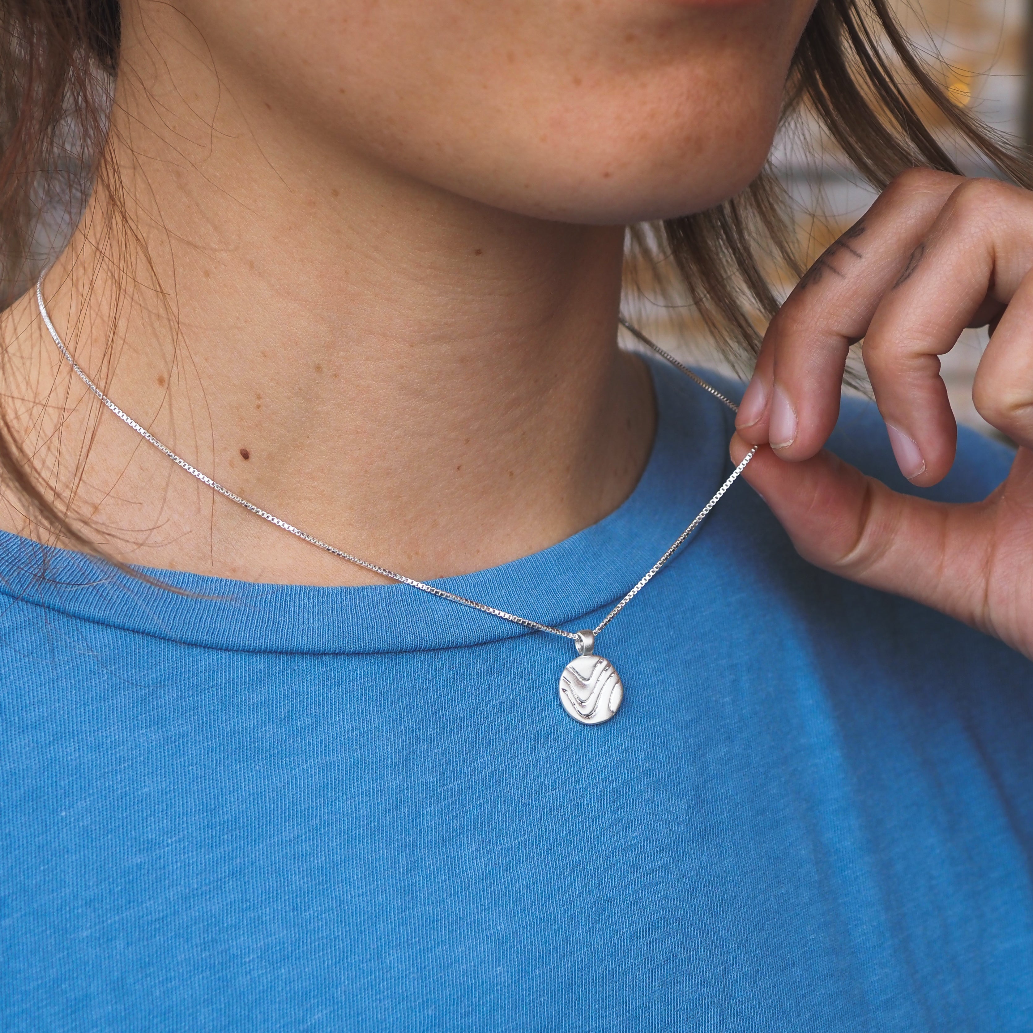 Moyeha Charm Pendant Necklace - Sterling Silver