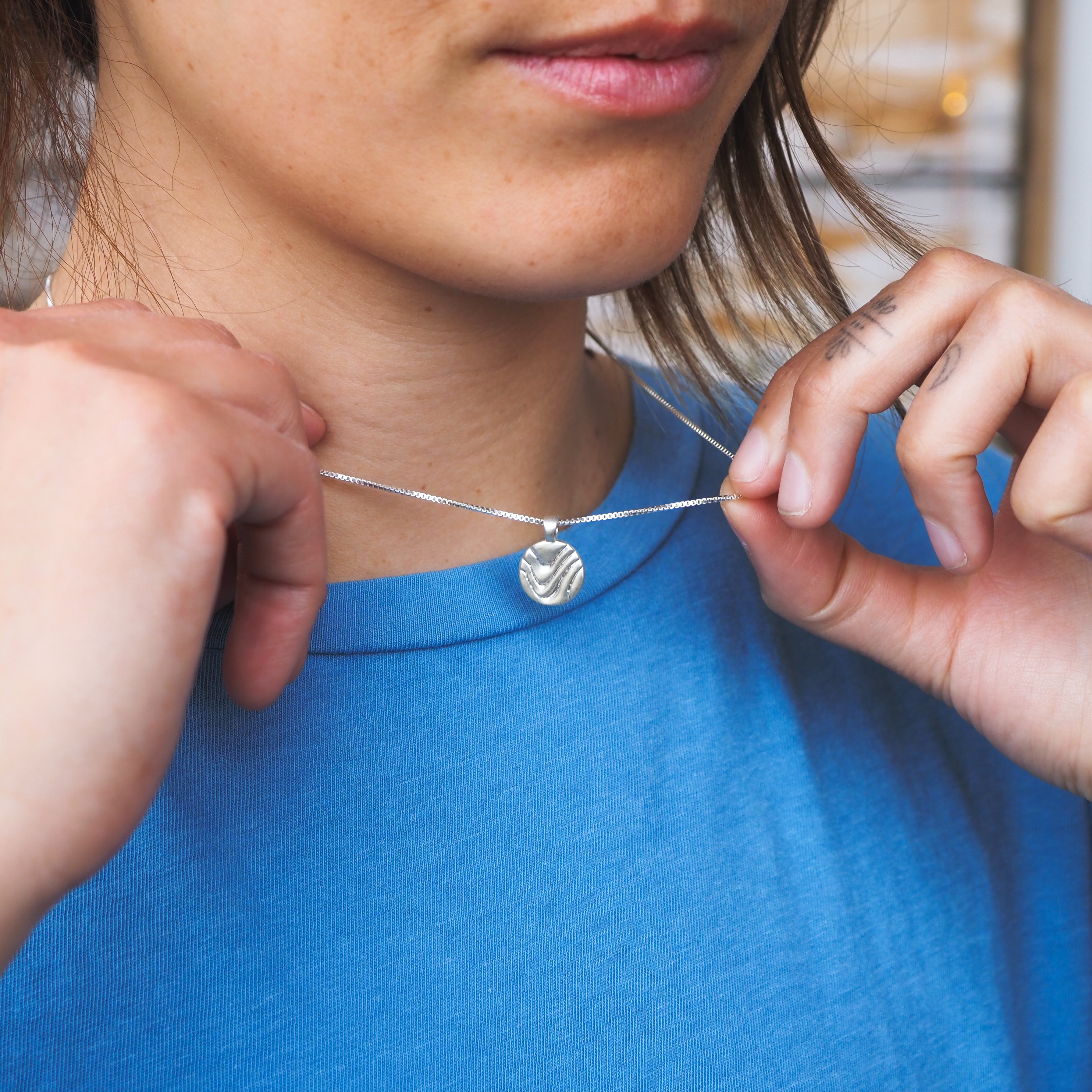 Moyeha Charm Necklace - Sterling Silver