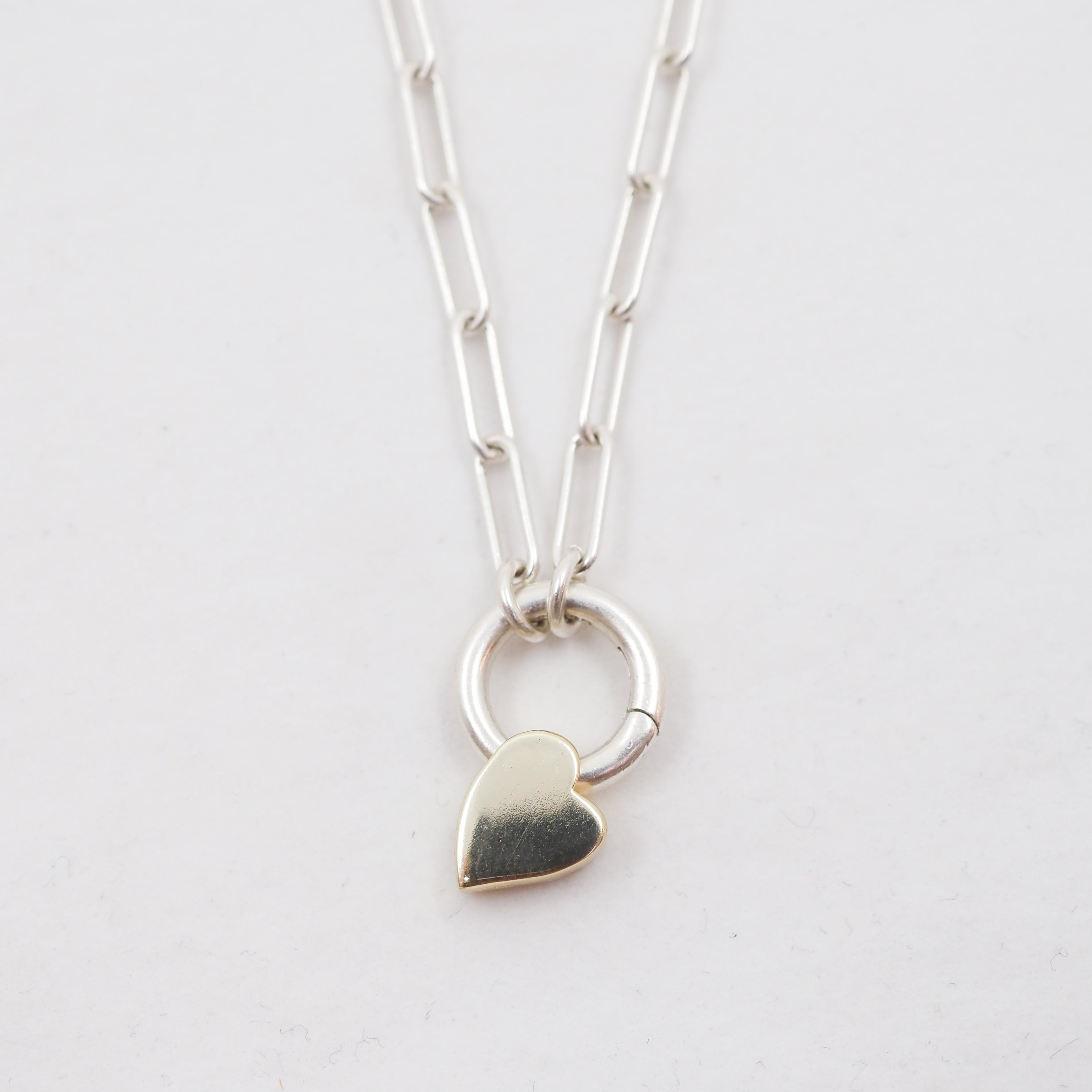 Heart Charm Pendant Necklace - Gold Plated