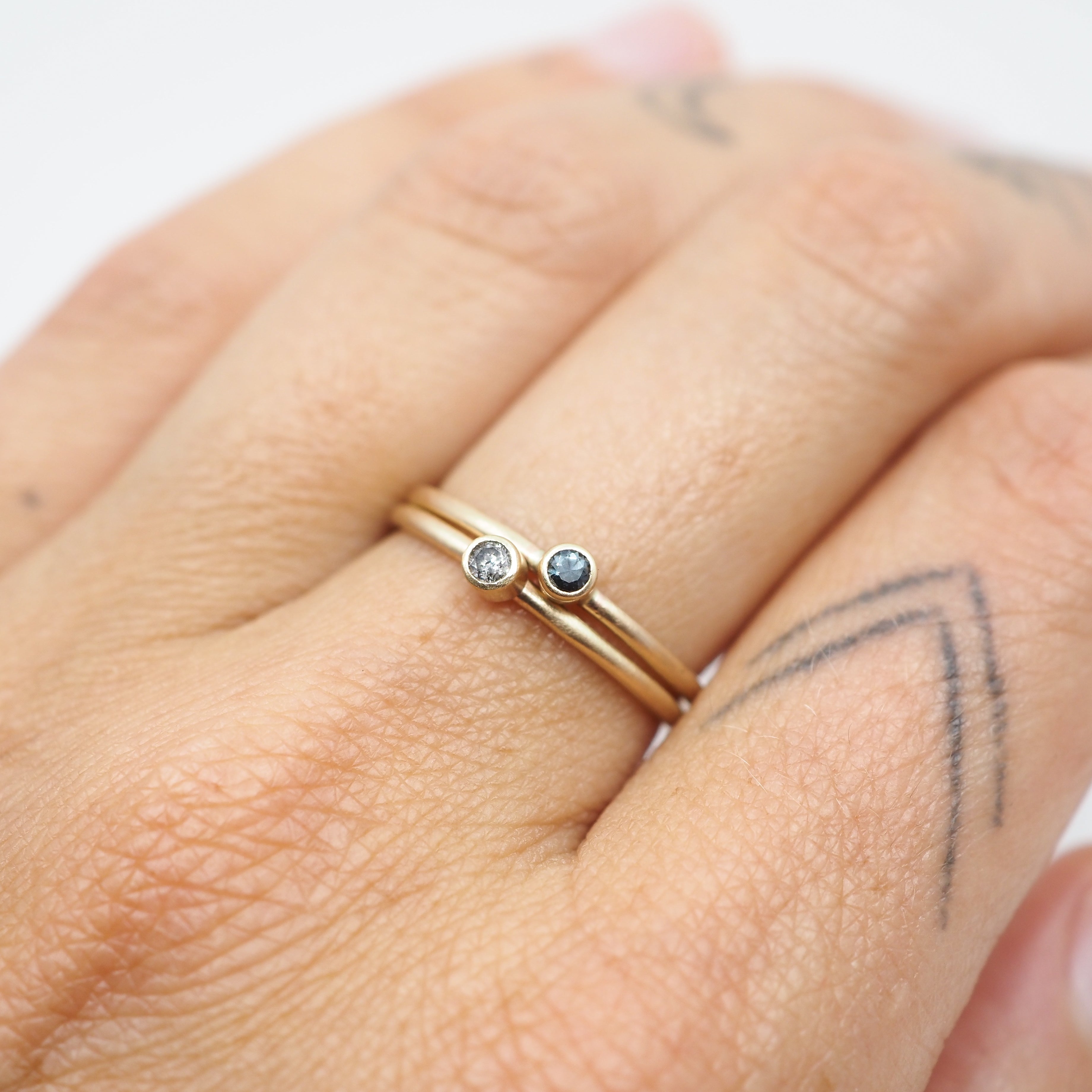 Mini Gemstone Rings - 10k Gold