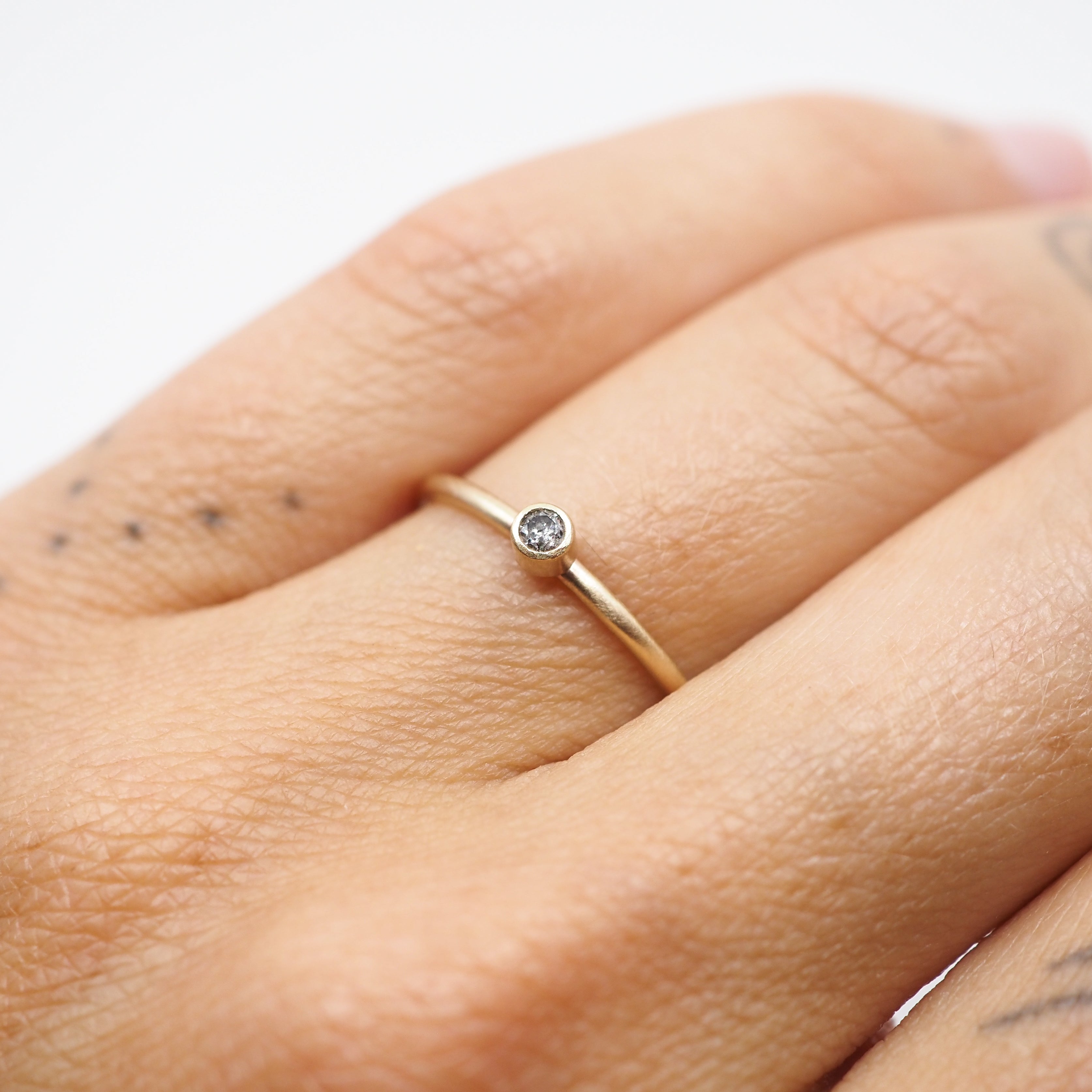 Mini Gemstone Rings - 10k Gold