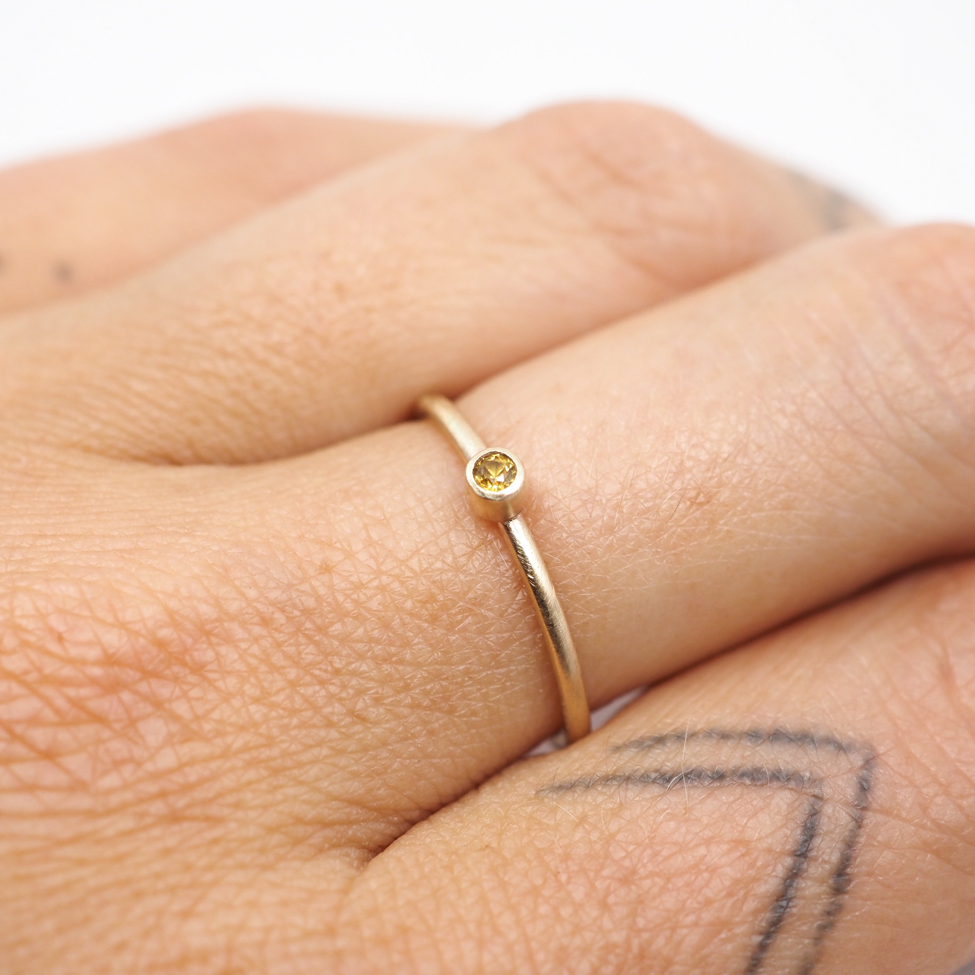 Mini Gemstone Rings - 10k Gold