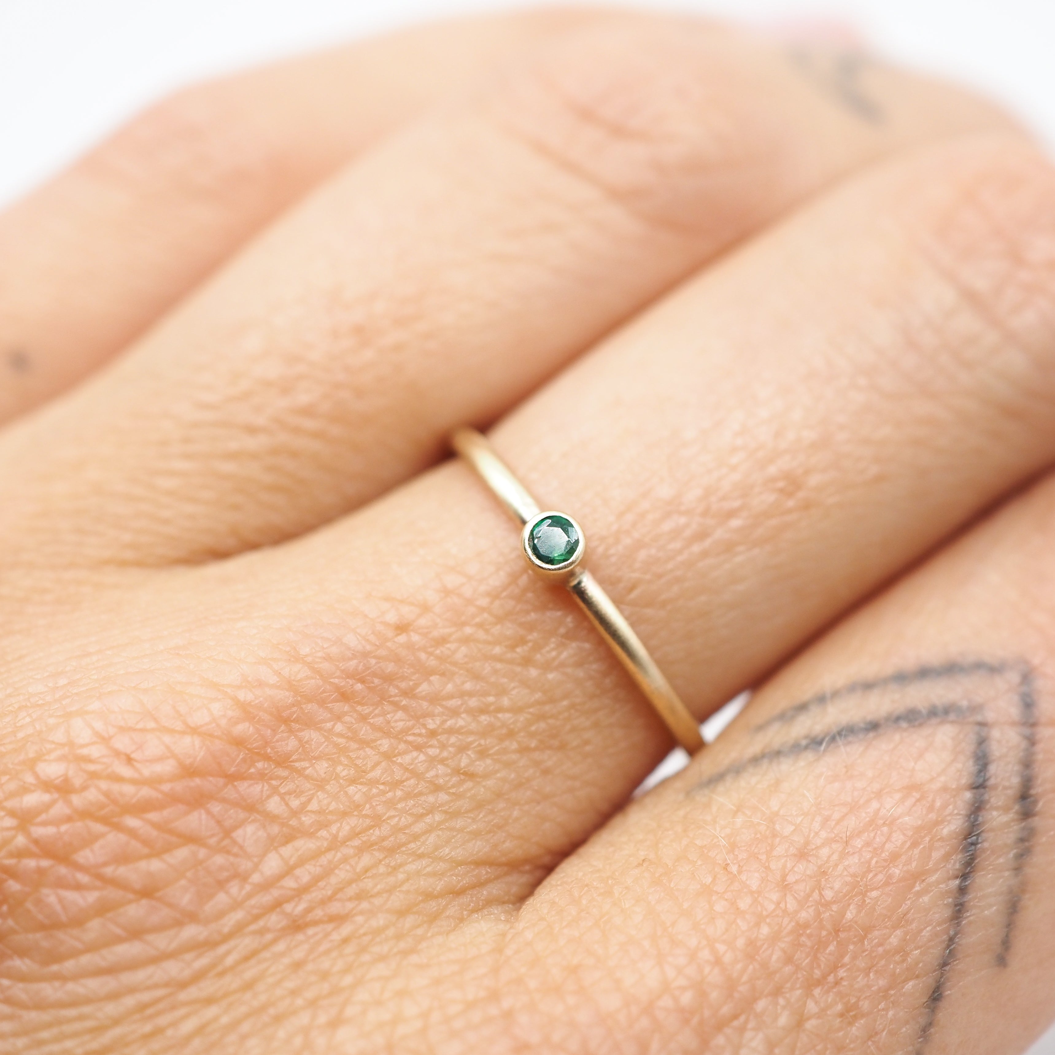 Mini Gemstone Rings - 10k Gold