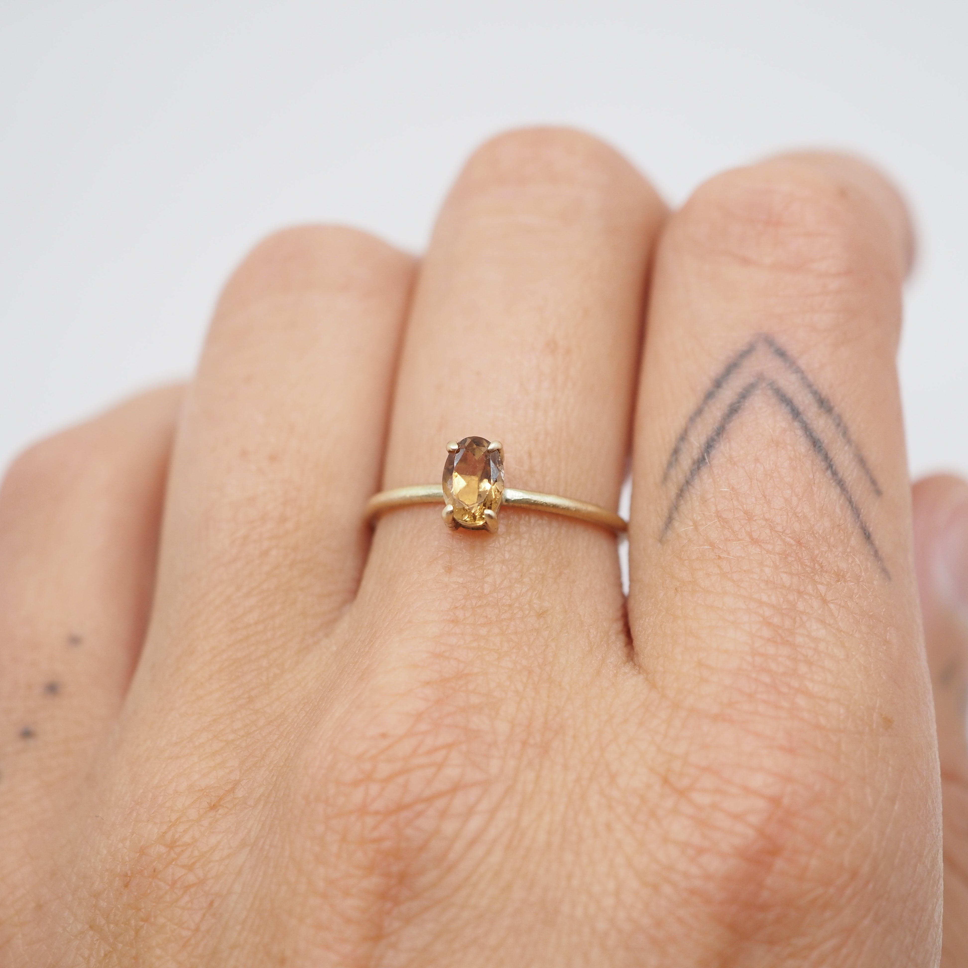 10k Gold Oval Sunlight Ring - North/South