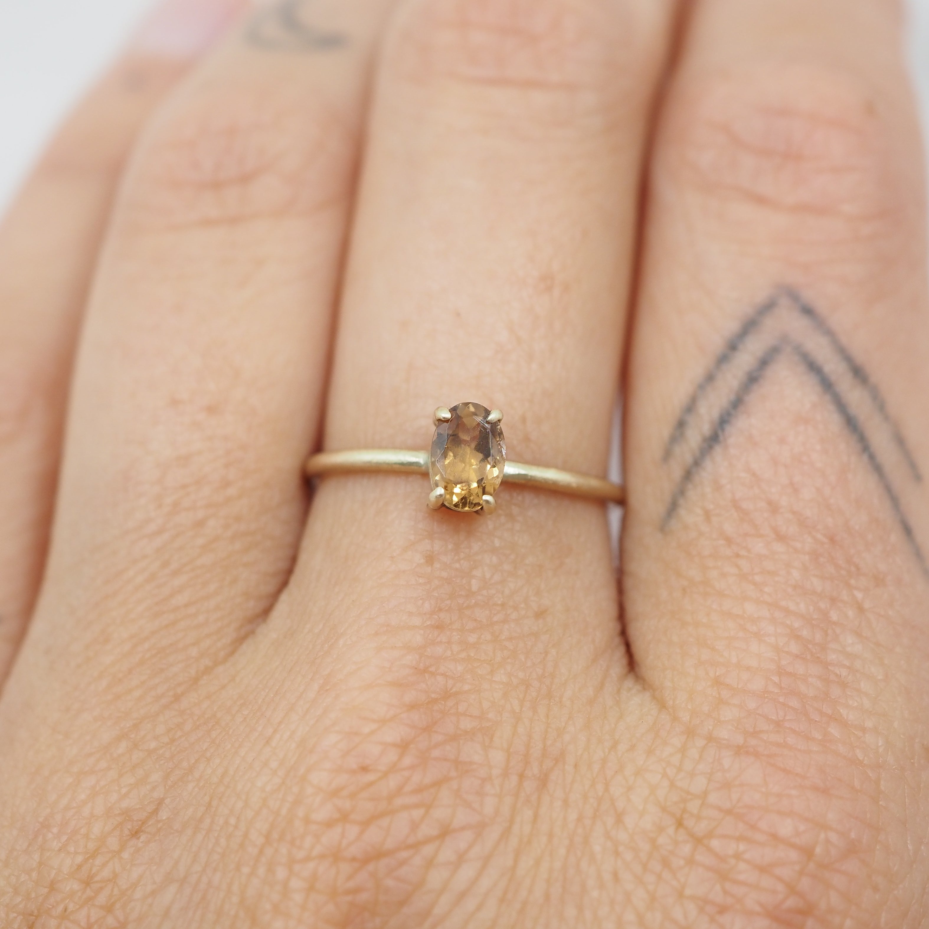 10k Gold Oval Sunlight Ring - North/South