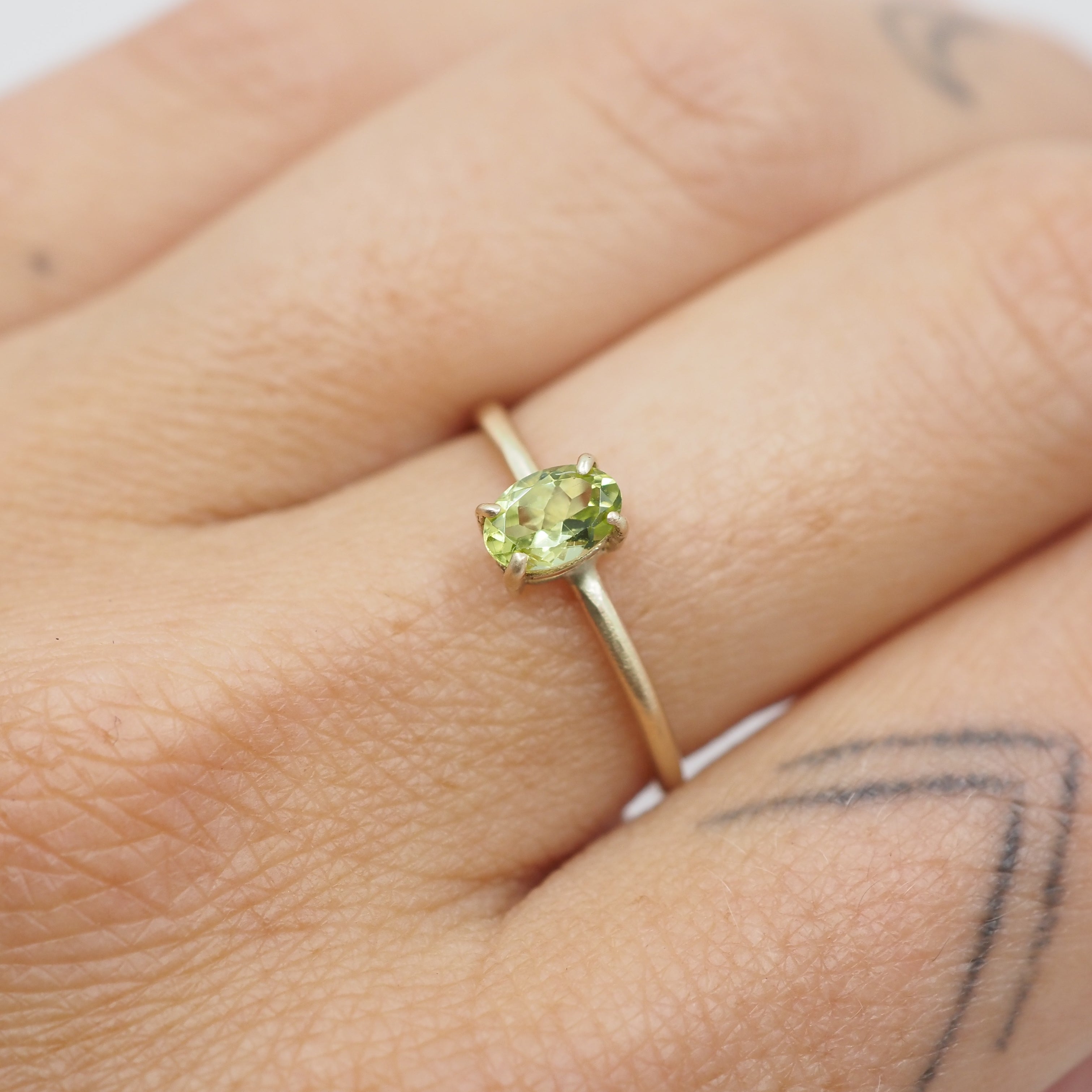 10k Gold Oval Sunlight Ring - North/South