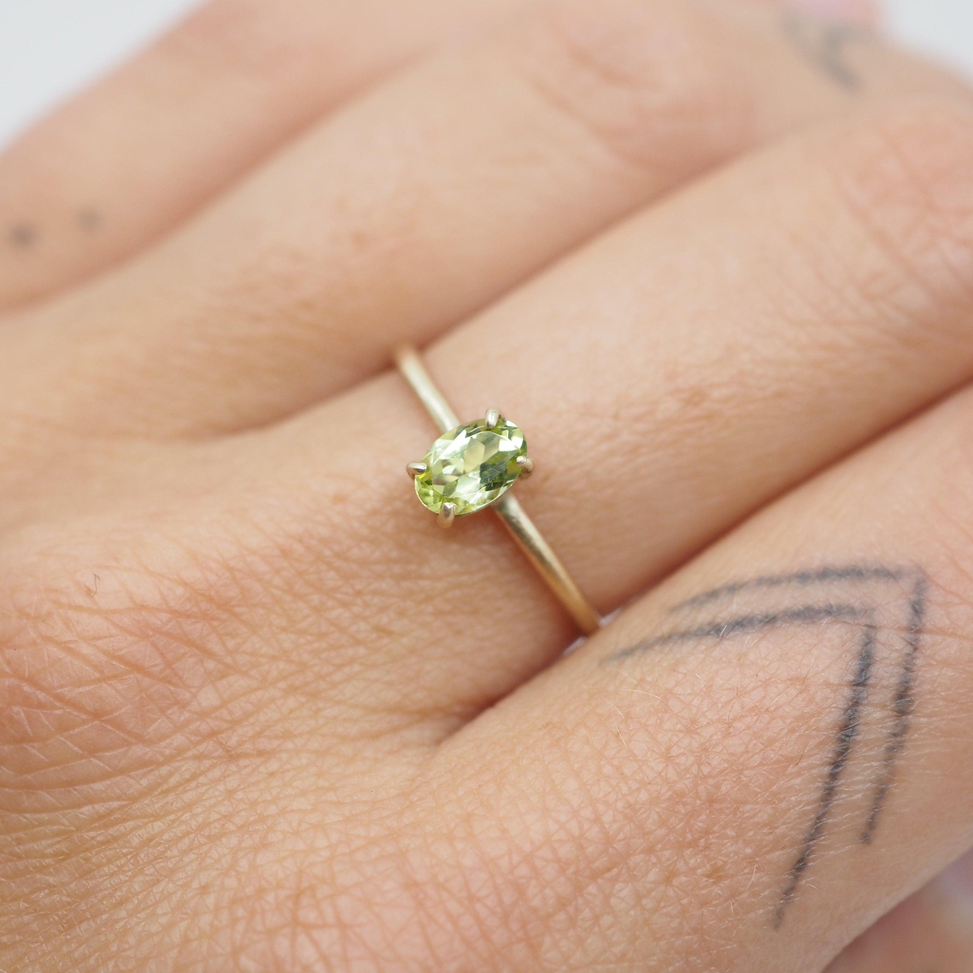 10k Gold Oval Sunlight Ring - North/South