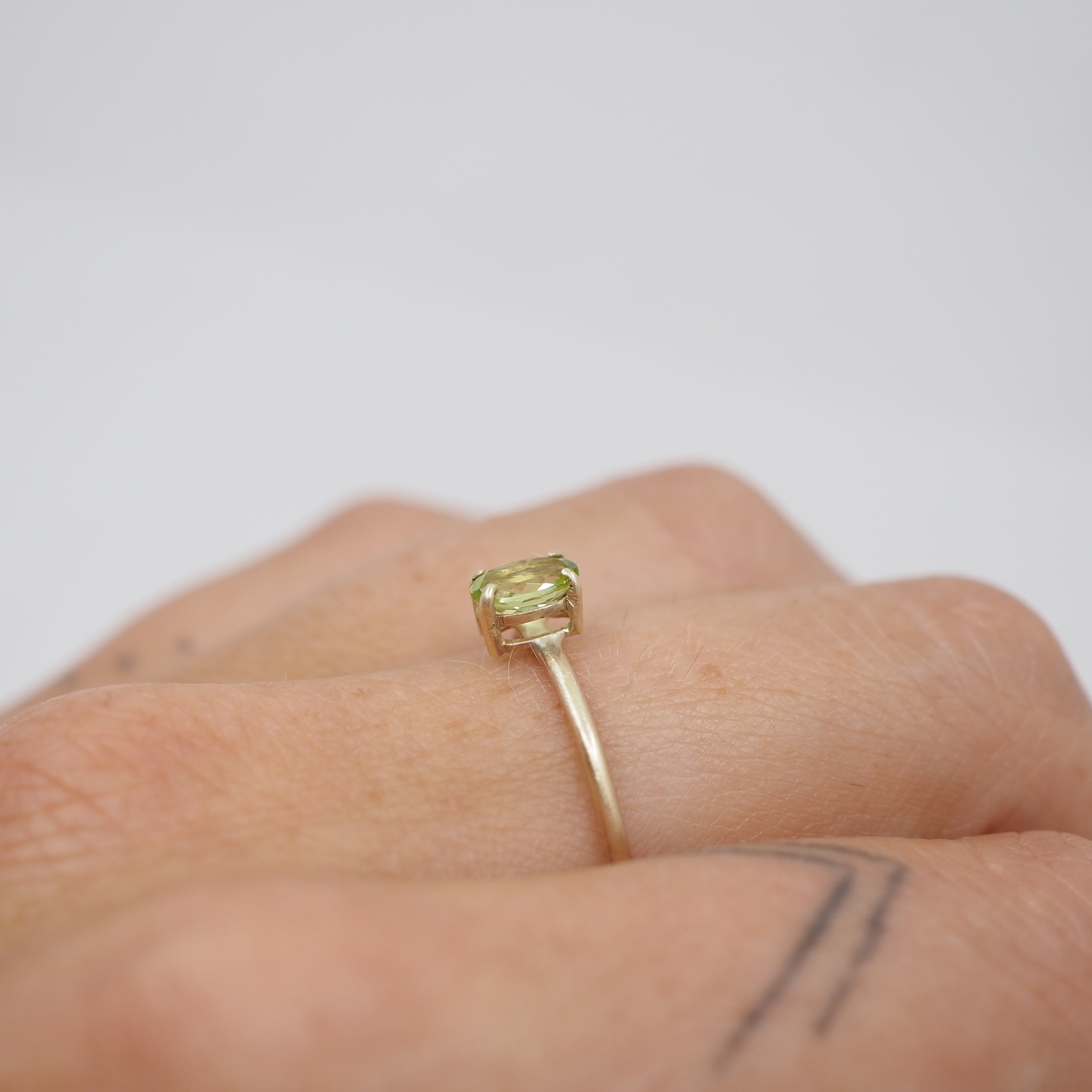 10k Gold Oval Sunlight Ring - North/South
