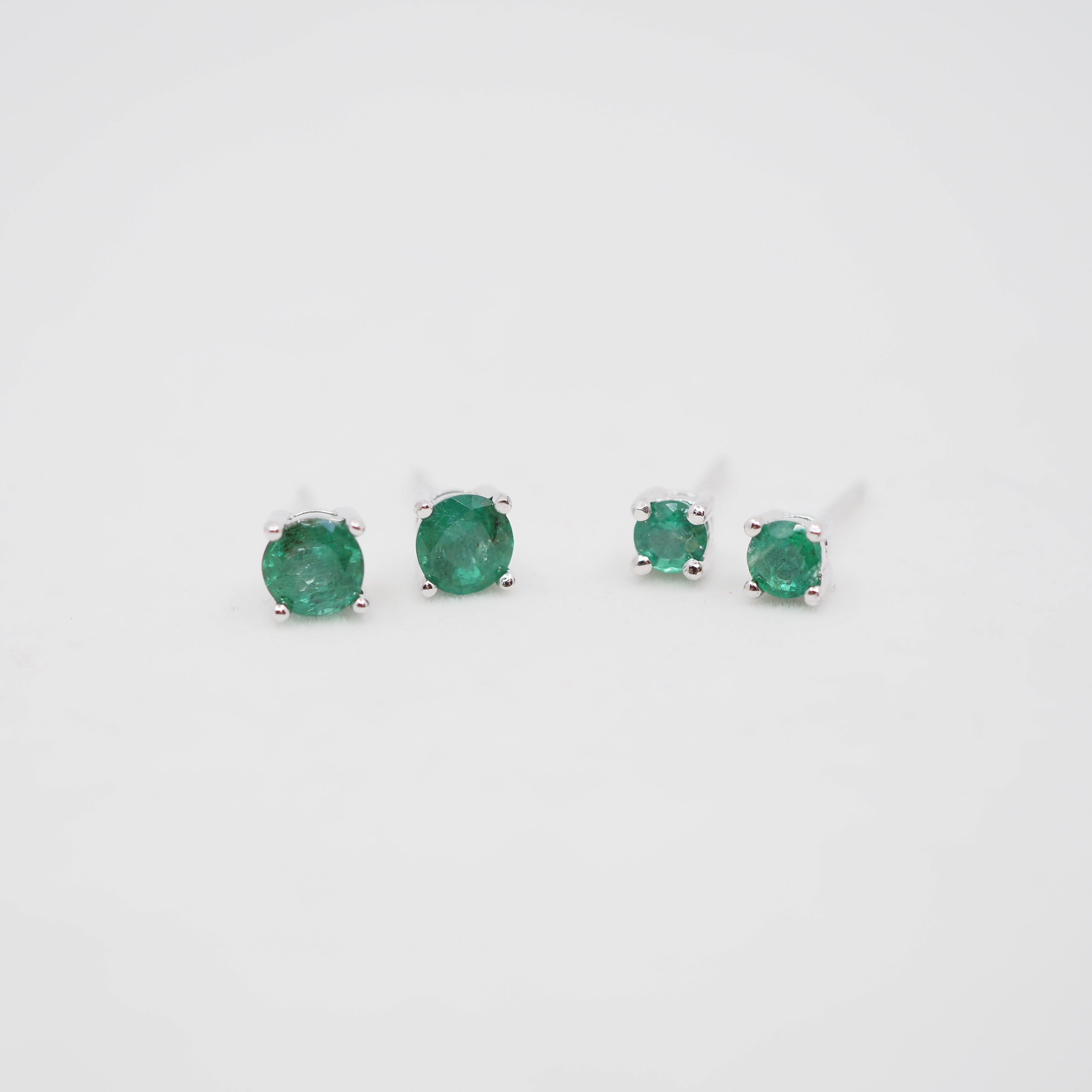 Emerald Claw Studs - Sterling Silver