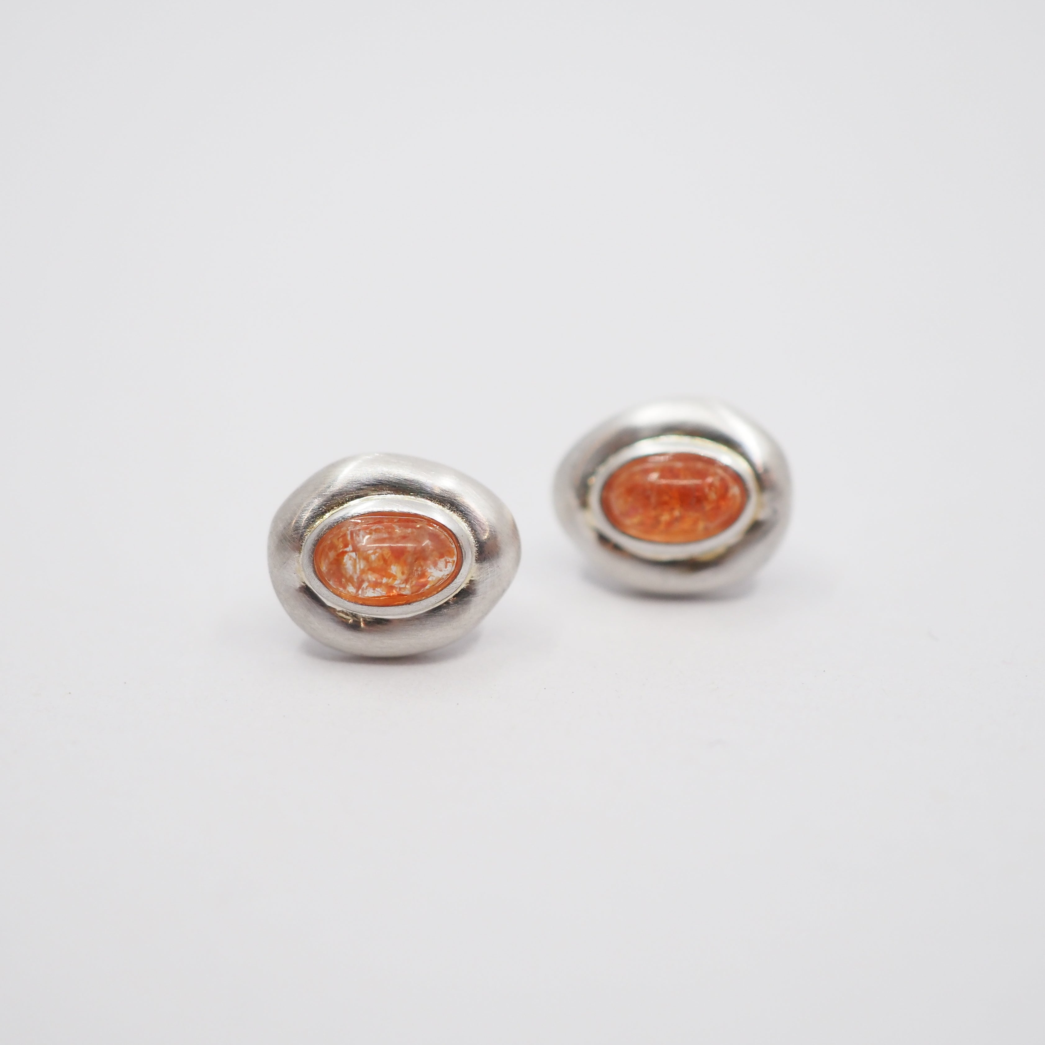 Siren Studs - Sunstone - Sterling Silver