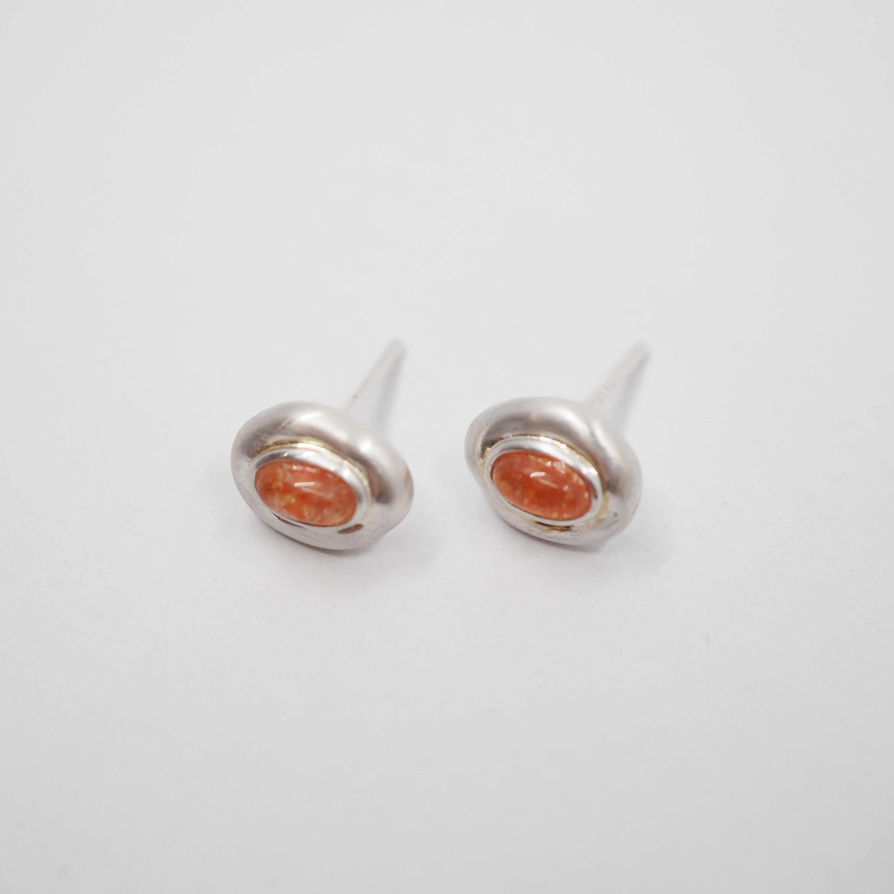 Siren Studs - Sunstone - Sterling Silver