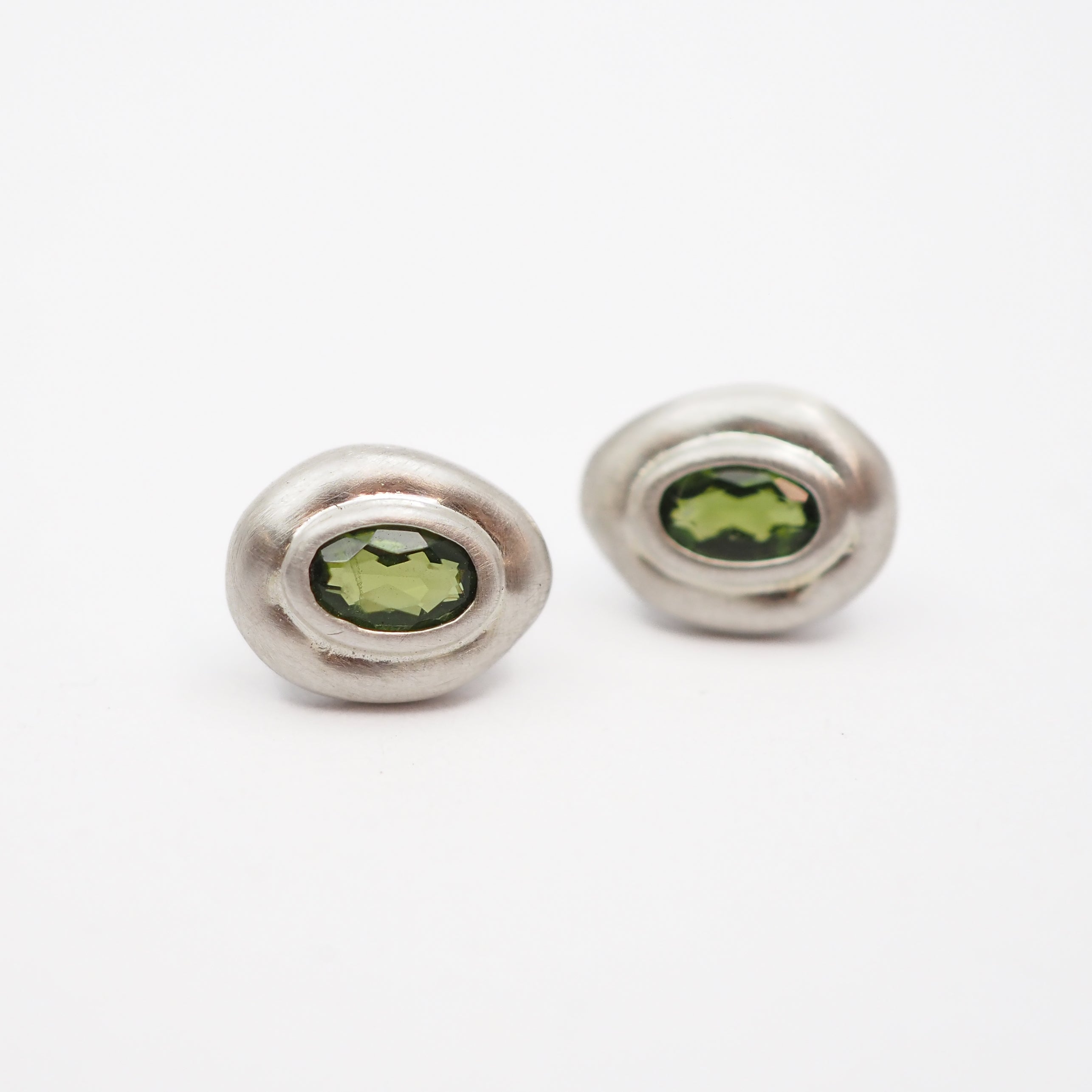Siren Studs - Chrome Diopside - Sterling Silver