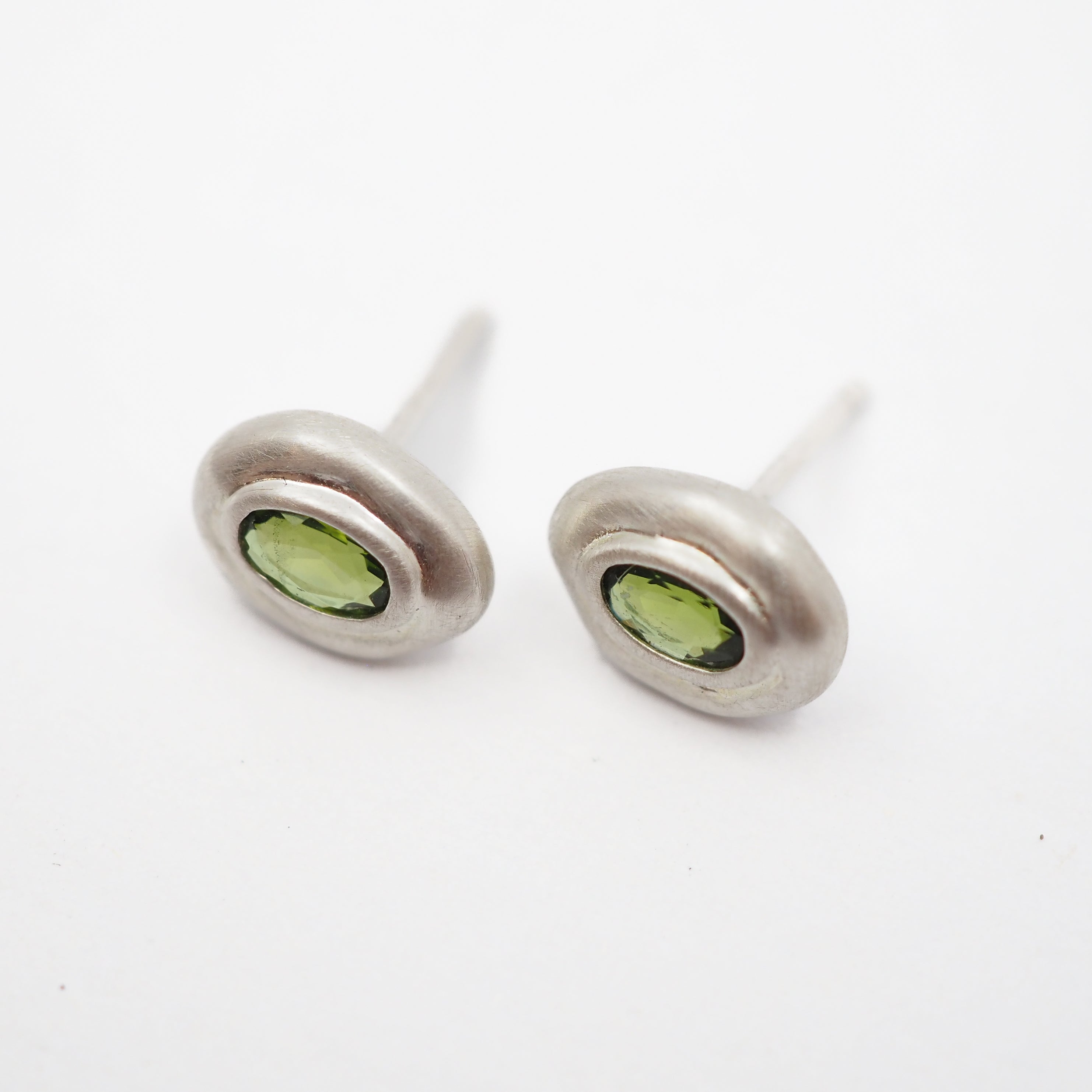Siren Studs - Chrome Diopside - Sterling Silver