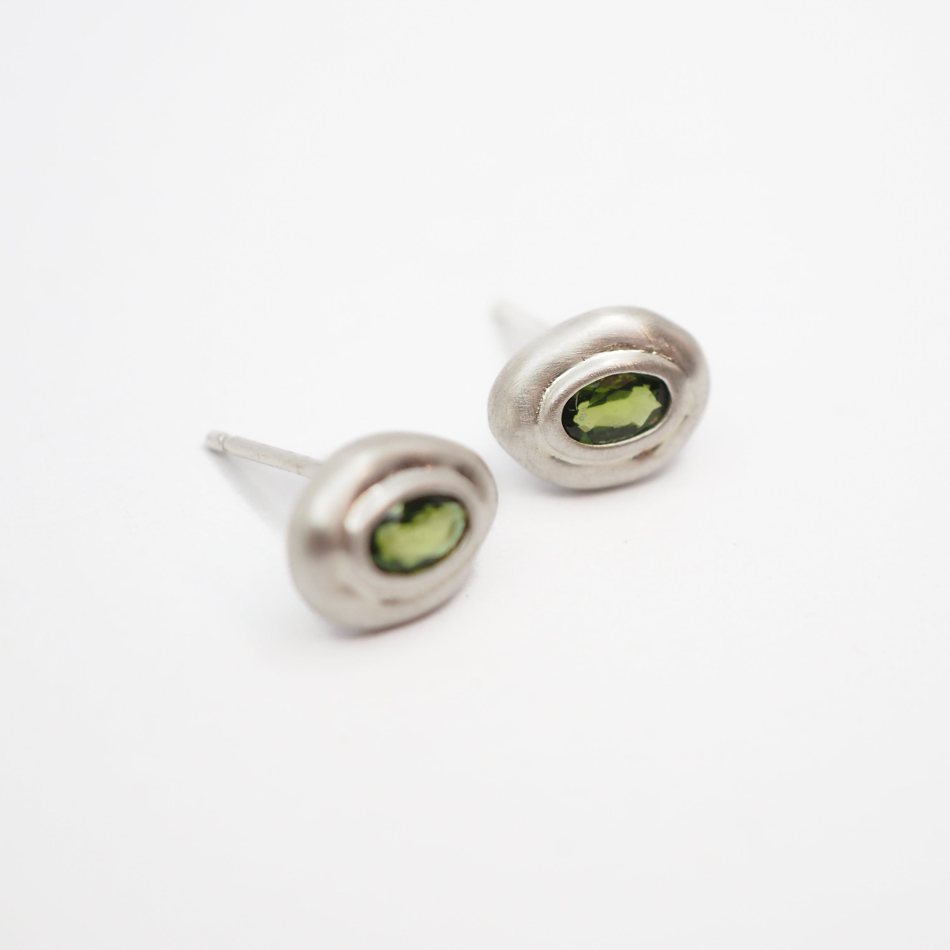 Siren Studs - Chrome Diopside - Sterling Silver