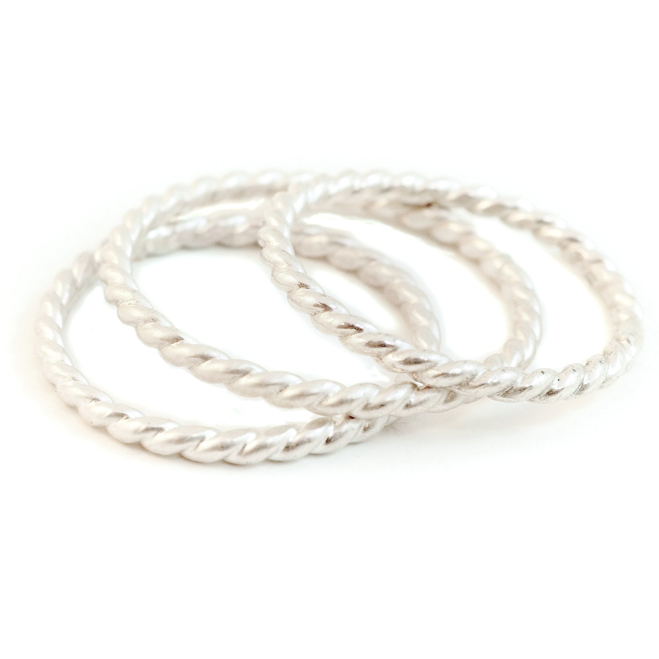 Sterling silver twist ring handmade in Tofino BC. Shop online or in store