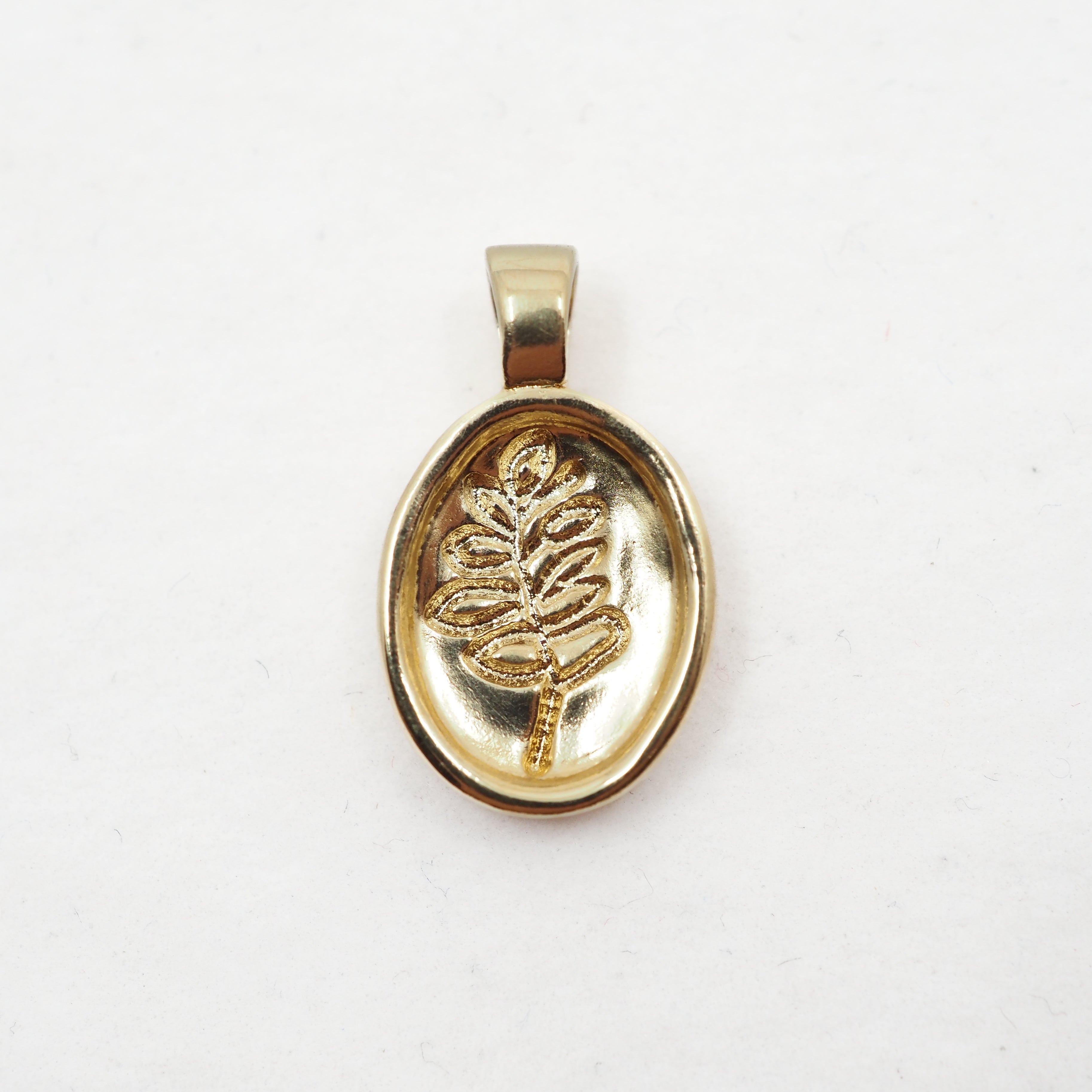 Lupine Charm Pendant - Gold Plated