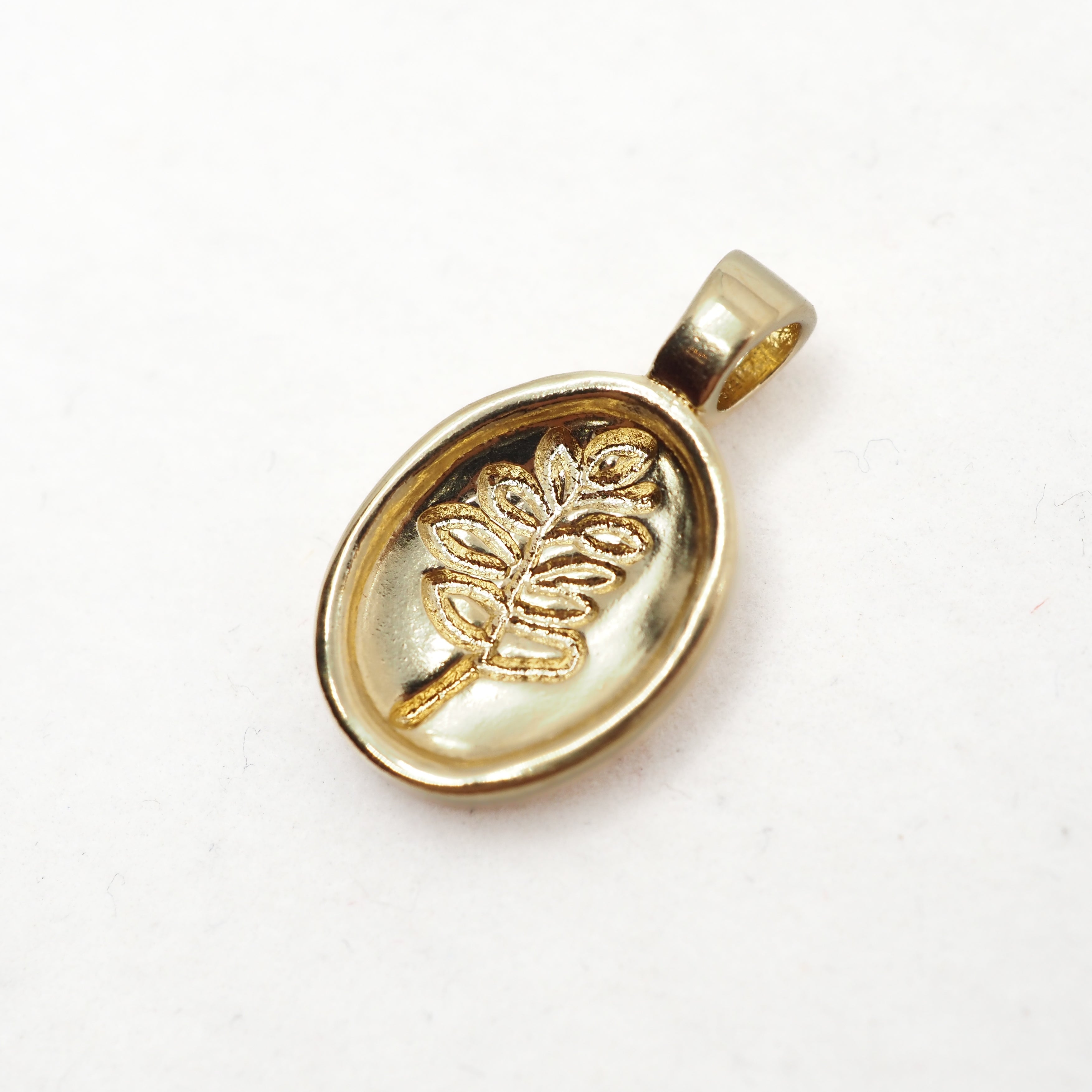 Lupine Charm Pendant - Gold Plated