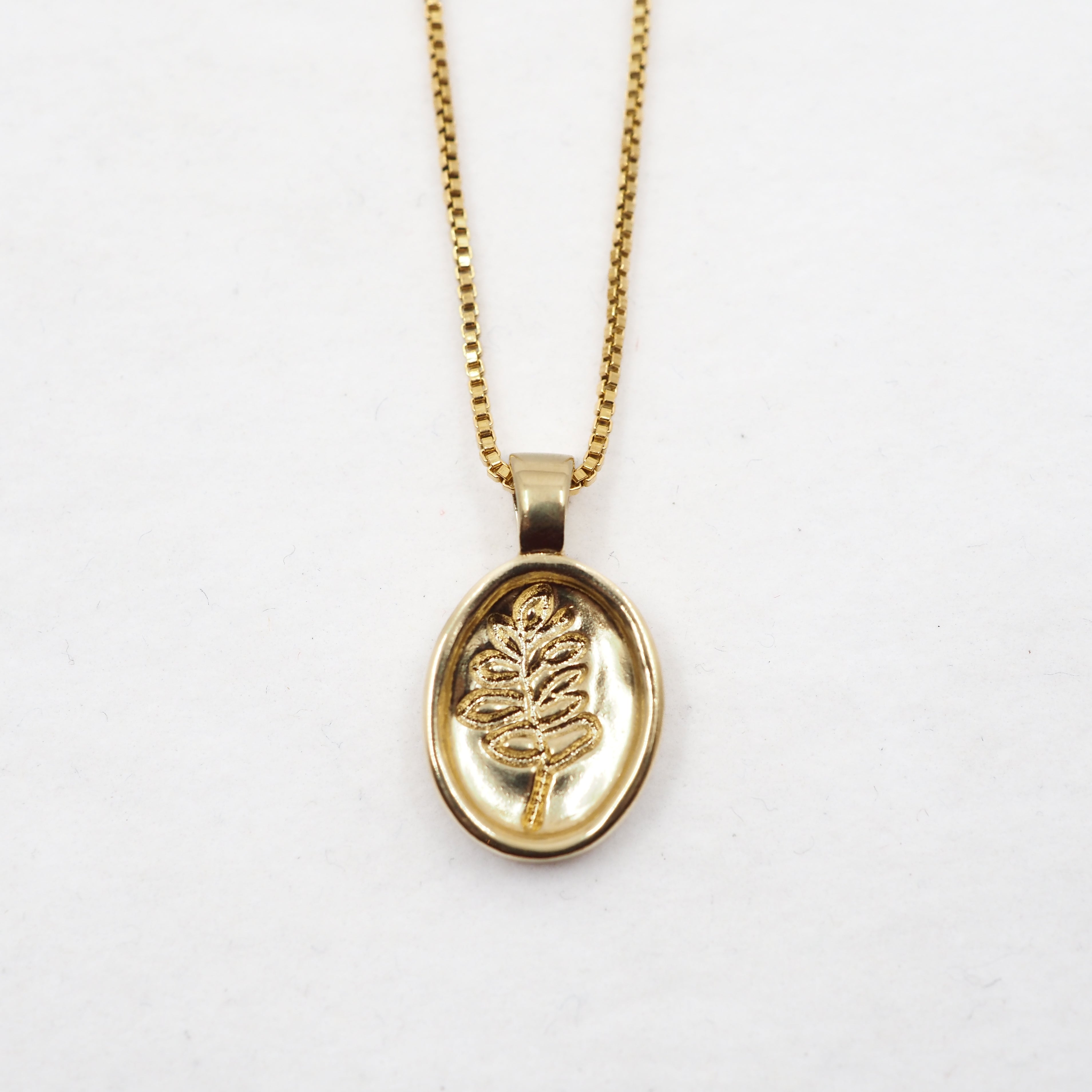 Lupine Charm Pendant - Gold Plated
